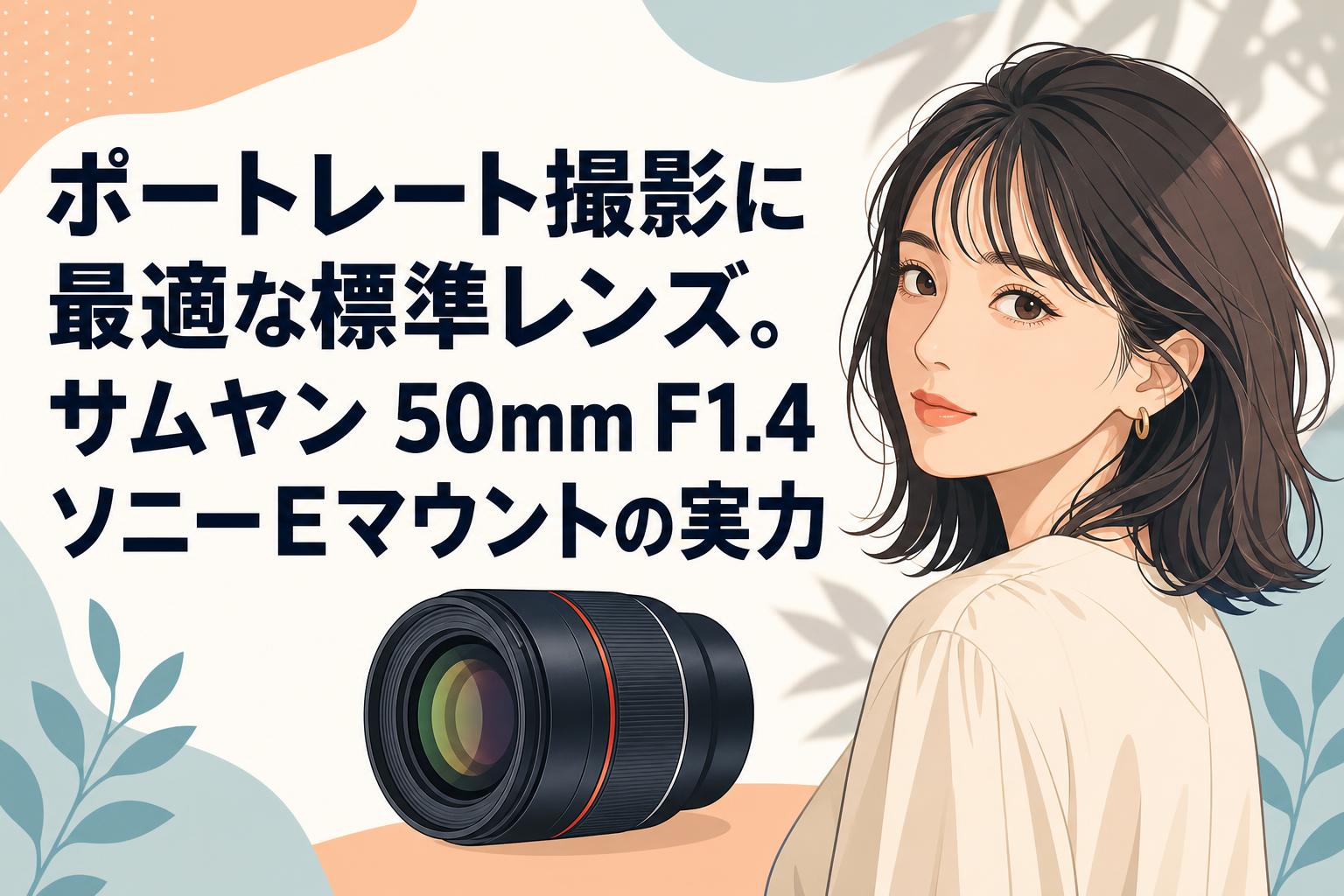 ポートレート撮影に最適な標準レンズ。サムヤン 50mm F1.4 ソニーE