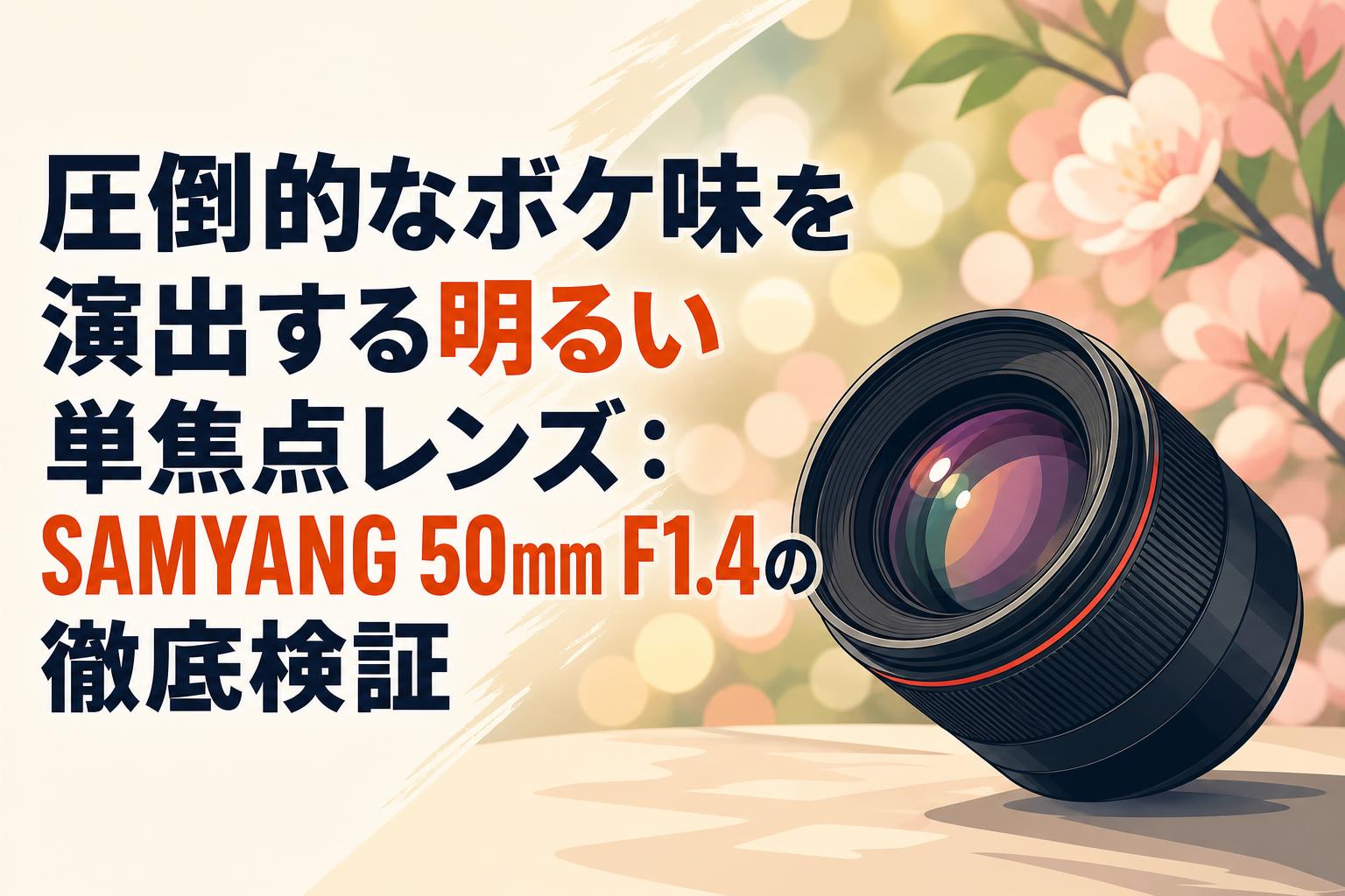 圧倒的なボケ味を演出する明るい単焦点レンズ：SAMYANG 50mm F1.4の