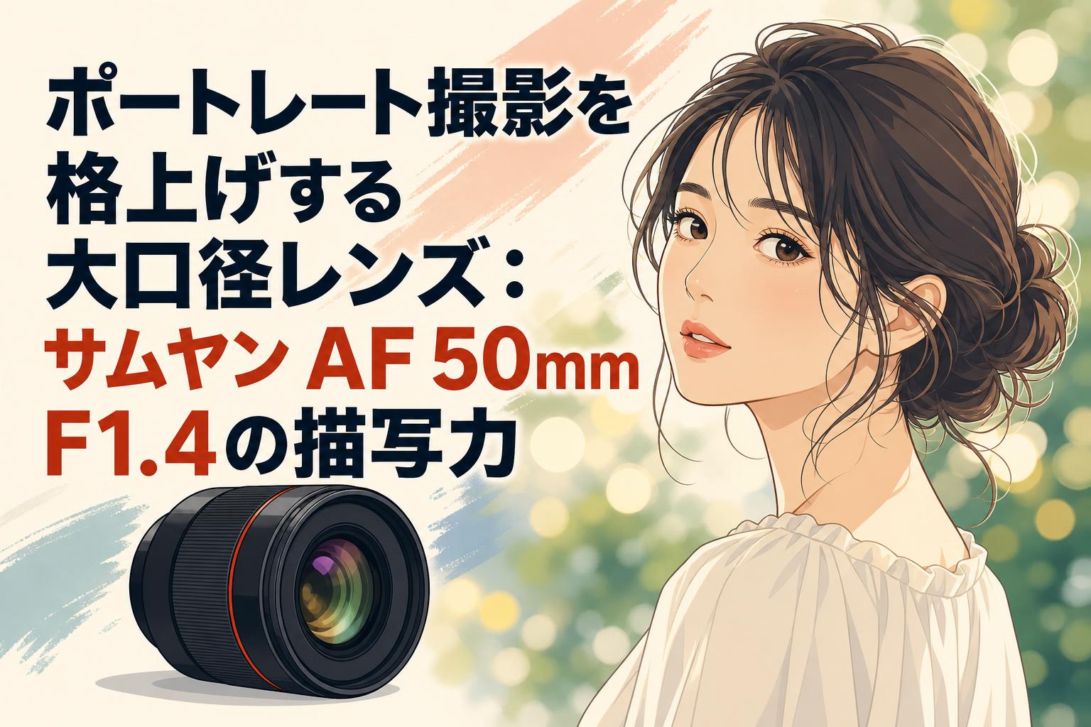 Canon FT f1.4/50mm　明るいレンズ ポートレートのボケが美しい ポートレート撮影を格上げする大口径レンズ：サムヤン AF 50mm F1.4の