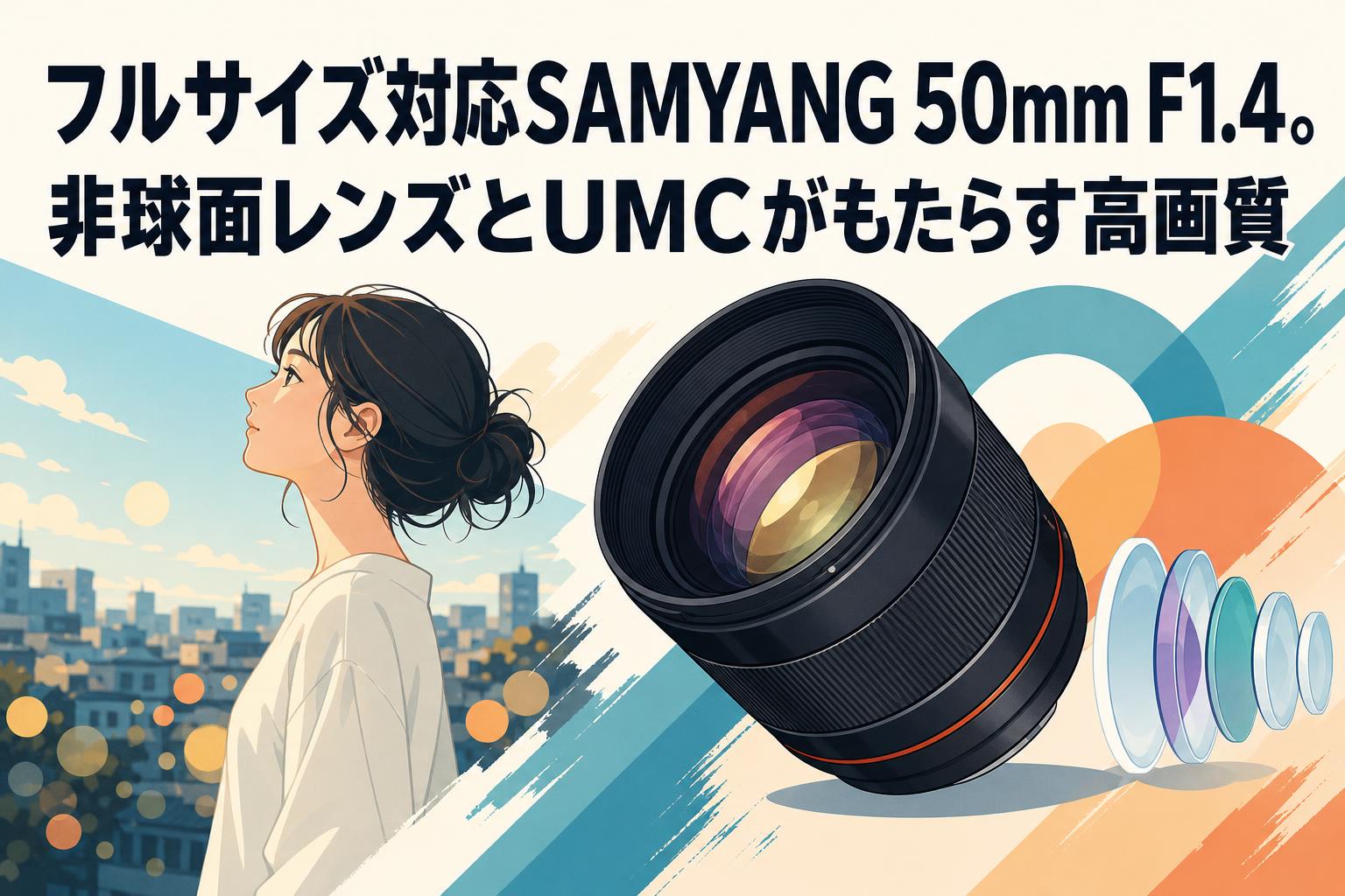 フルサイズ対応SAMYANG 50mm F1.4。非球面レンズとUMCがもたらす高画質