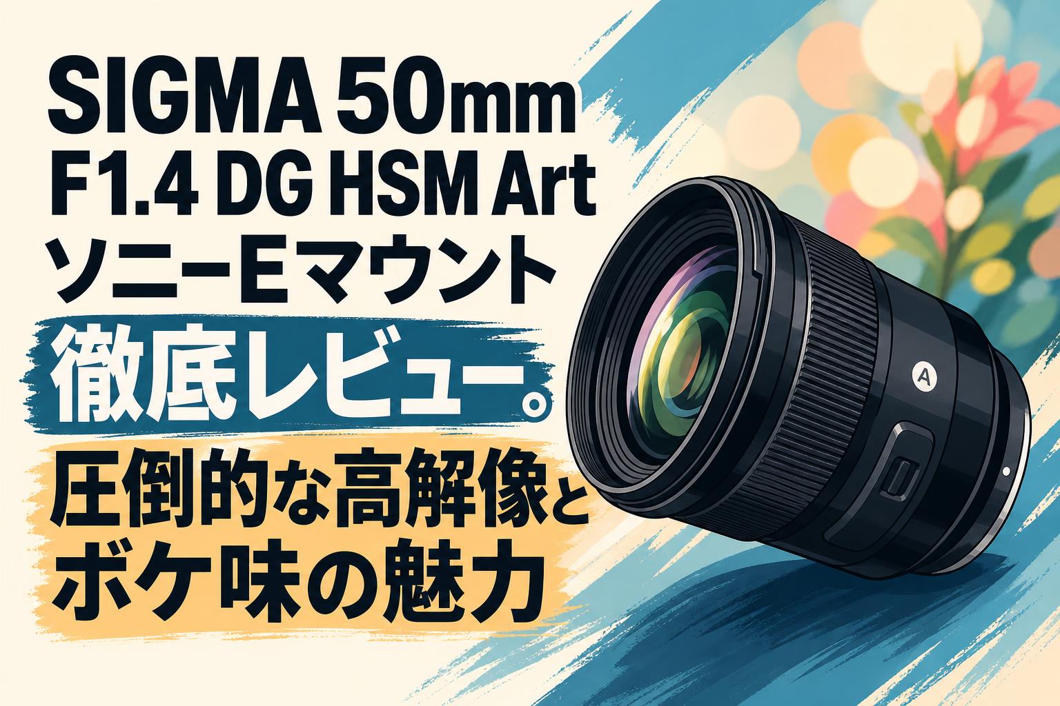 SIGMA 50mm F1.4 DG HSM Art ソニーEマウント徹底レビュー。圧倒的な高