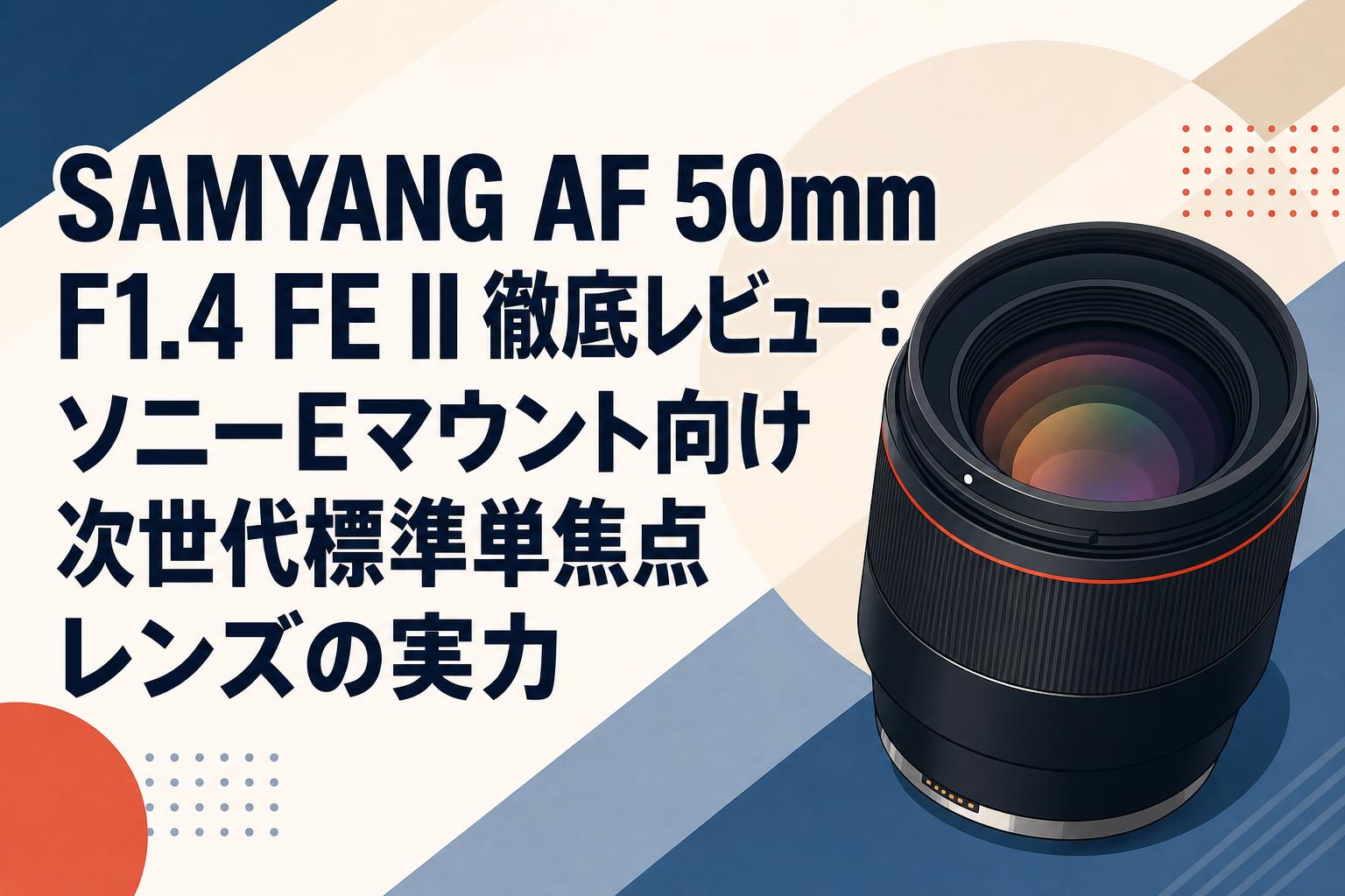 SAMYANG AF 50mm F1.4 FE II 徹底レビュー：ソニーEマウント向け次世代