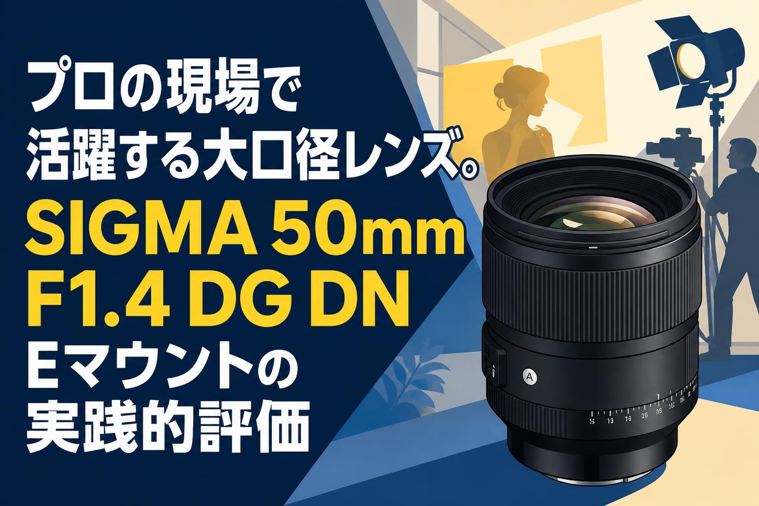 プロの現場で活躍する大口径レンズ。SIGMA 50mm F1.4 DG DN Eマウント