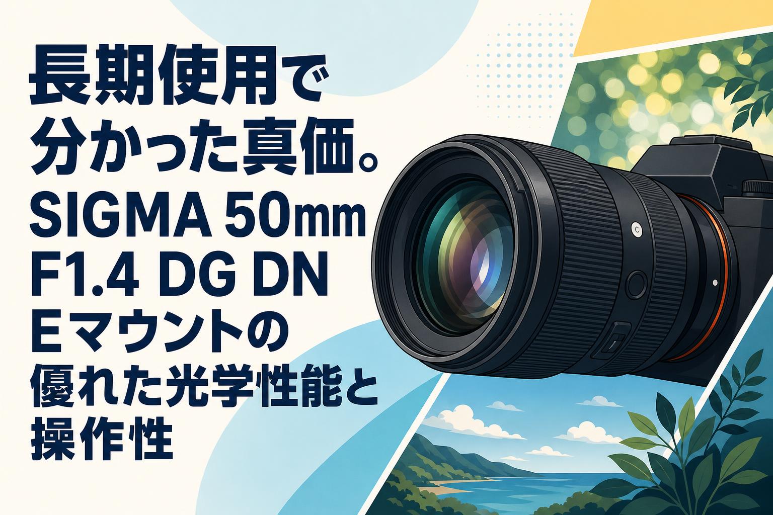 長期使用で分かった真価。SIGMA 50mm F1.4 DG DN Eマウントの優れた