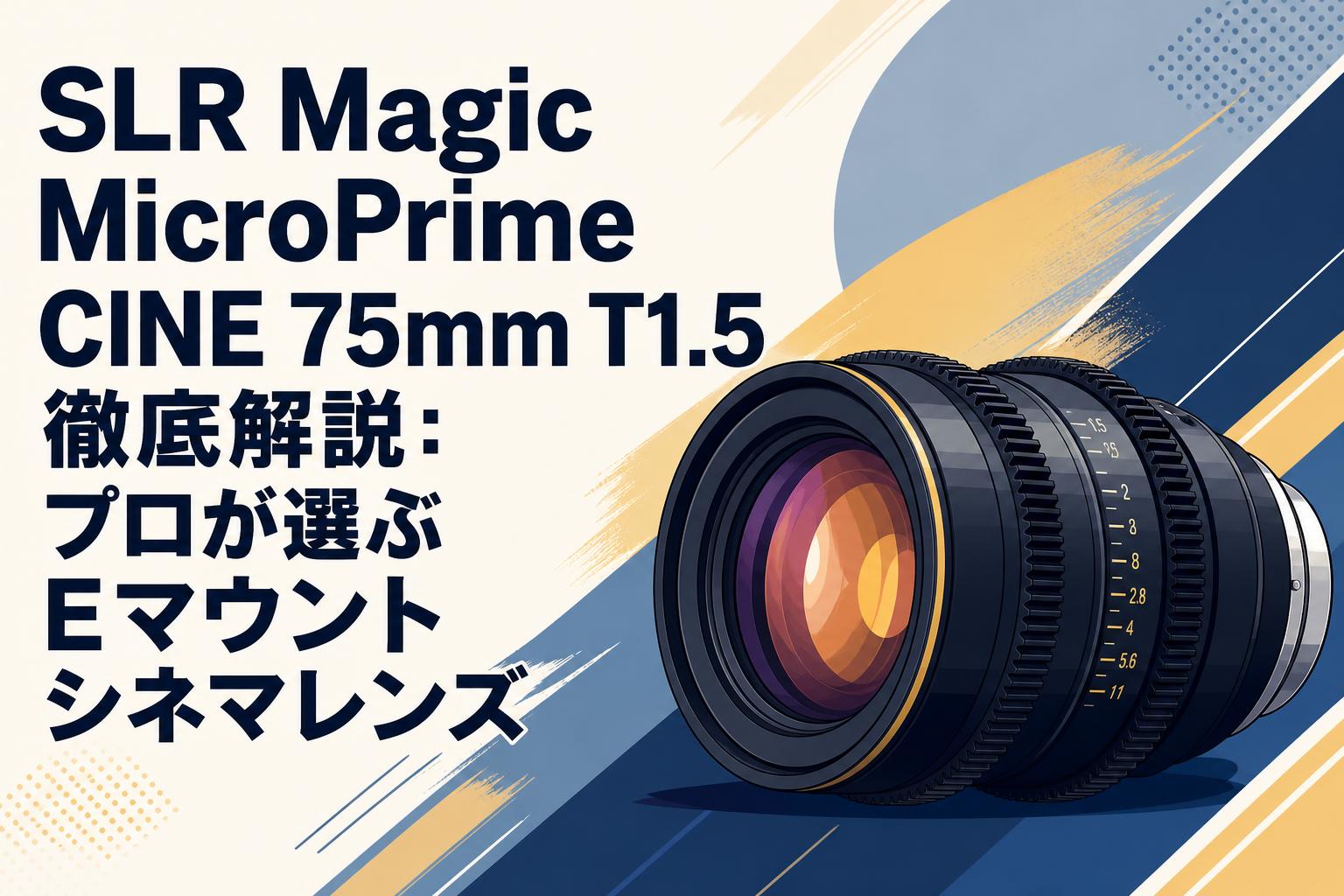 SLR Magic MicroPrime CINE 75mm T1.5徹底解説：プロが選ぶEマウント
