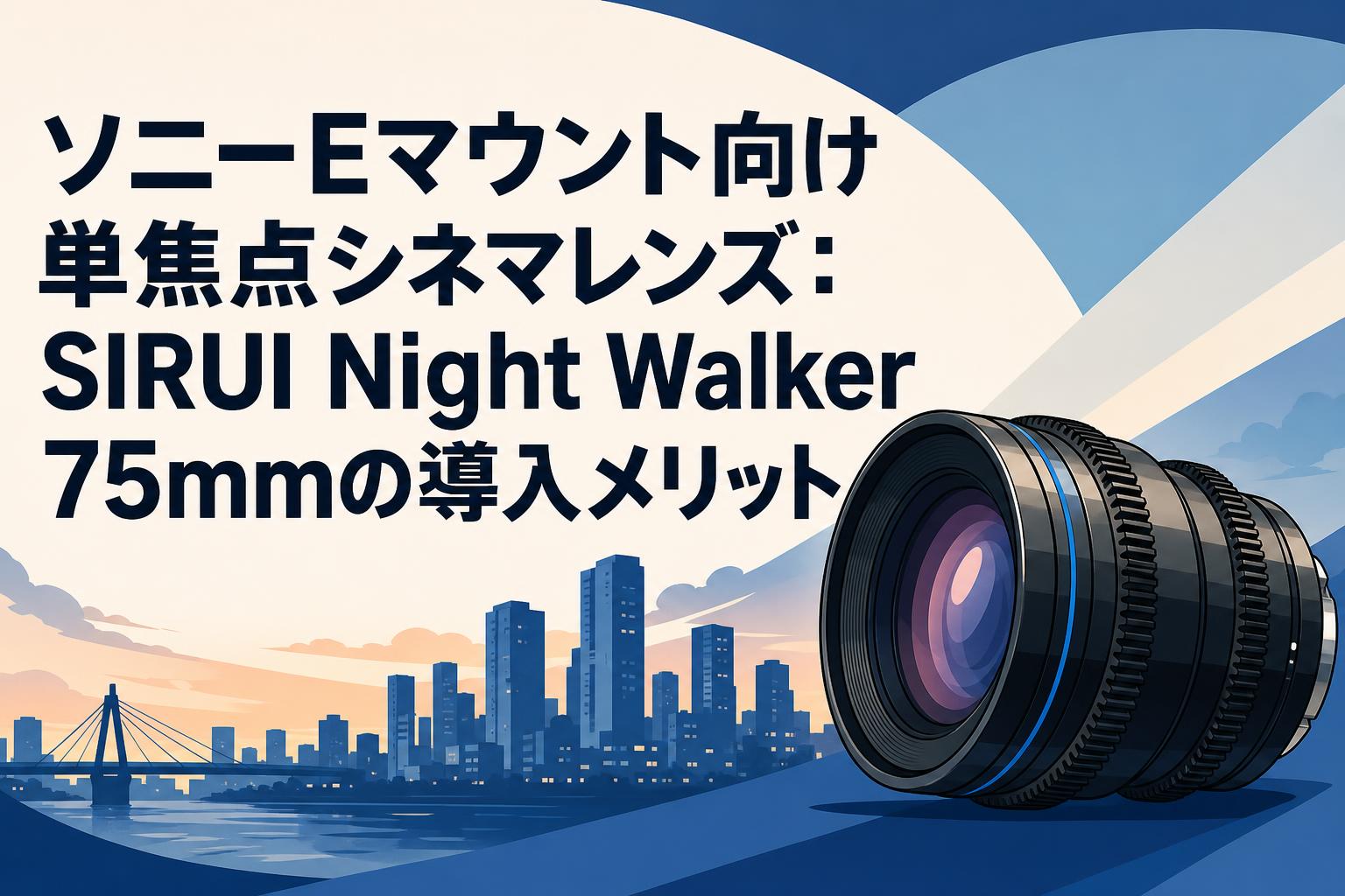 ソニーEマウント向け単焦点シネマレンズ：SIRUI Night Walker 75mmの
