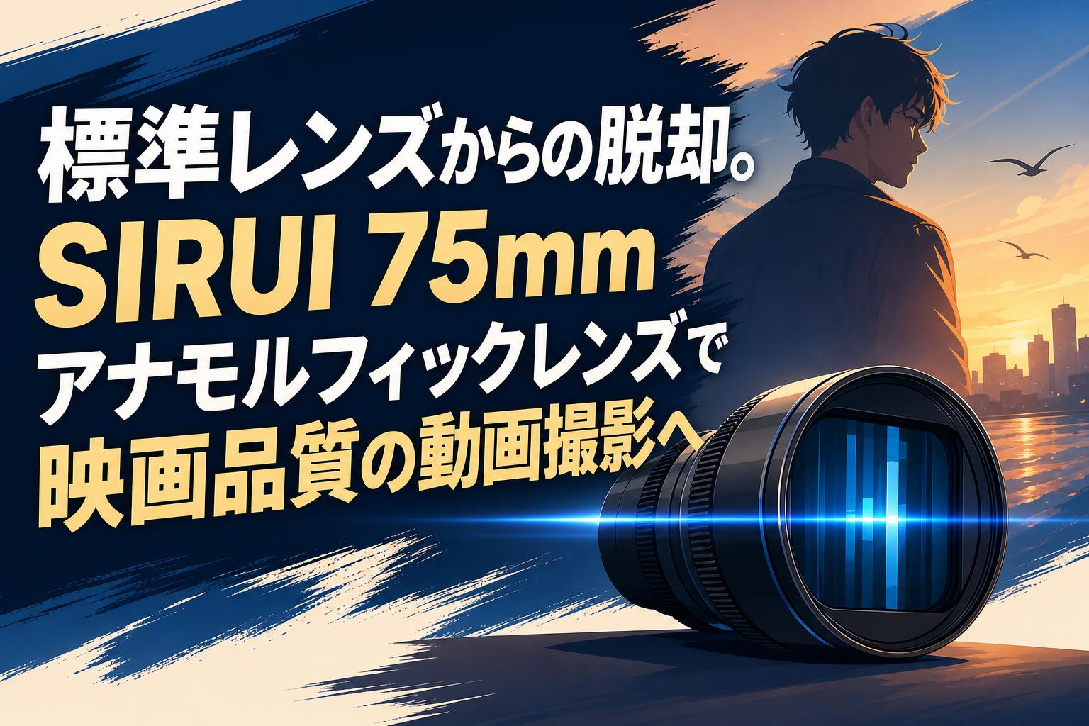 シルイ　アナモルフィックレンズ　75mm マイクロフォーサーズ 標準レンズからの脱却。SIRUI 75mmアナモルフィックレンズで映画品質の