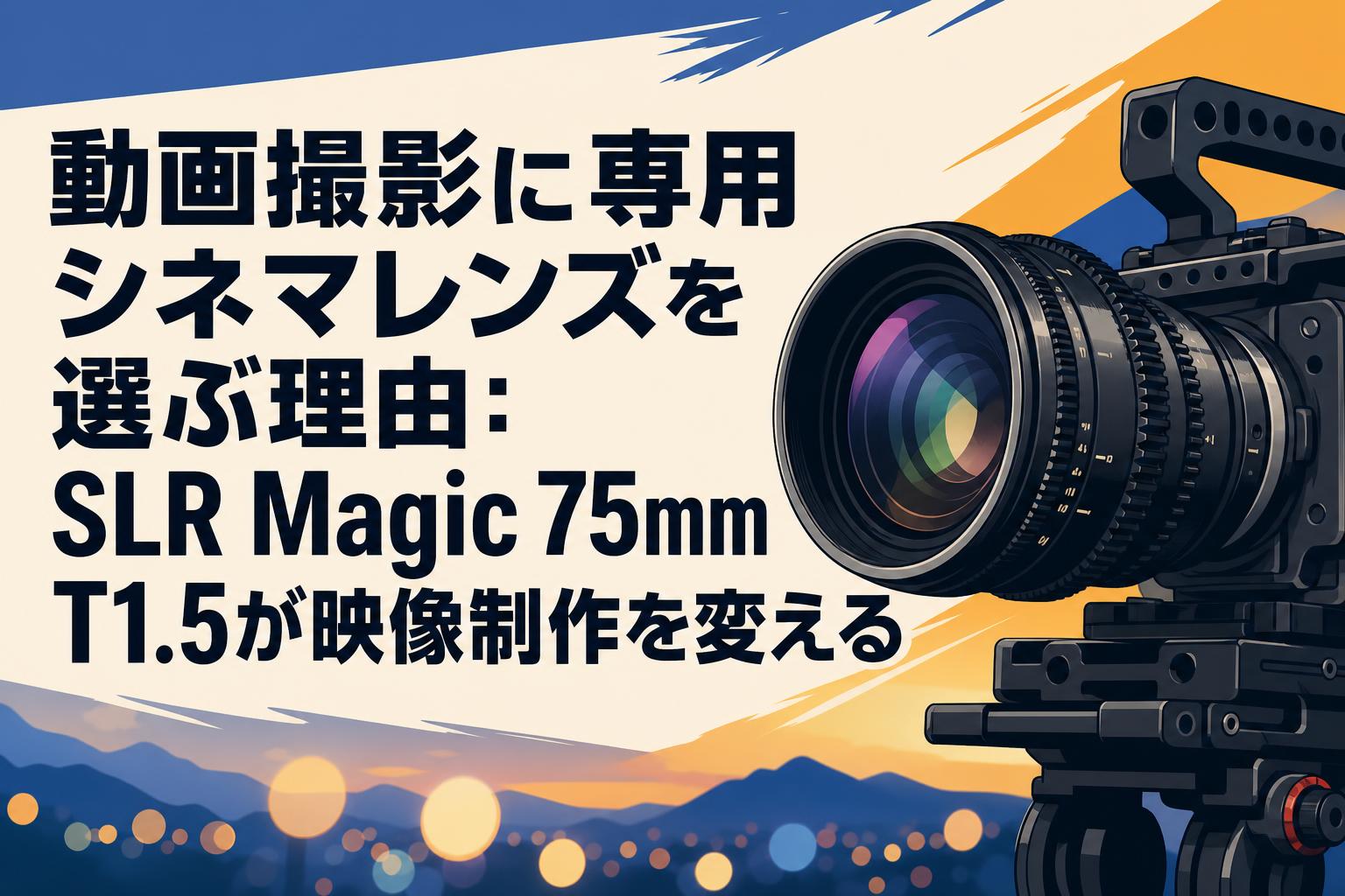 動画撮影に専用シネマレンズを選ぶ理由：SLR Magic 75mm T1.5が映像