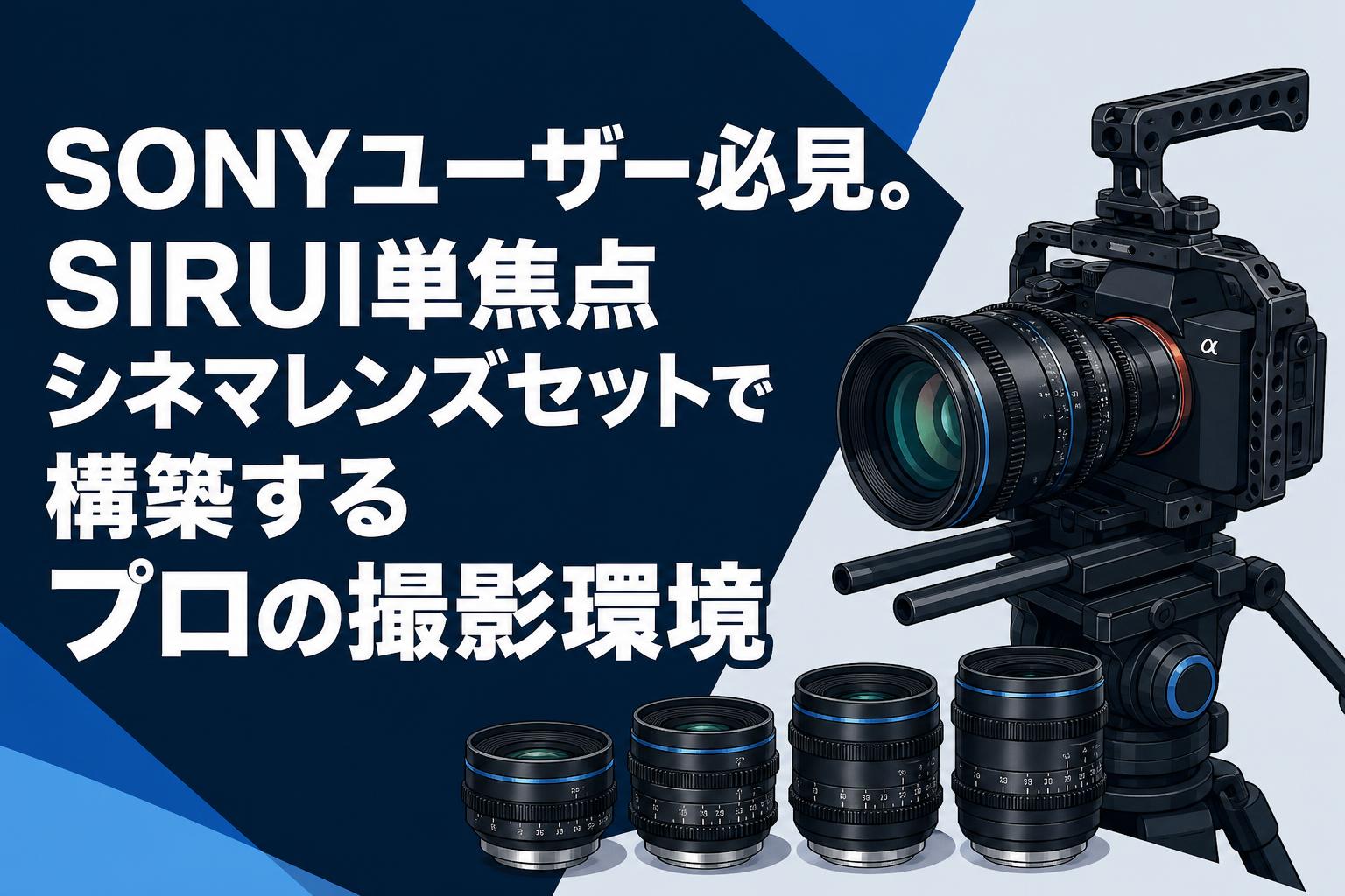 SONYユーザー必見。SIRUI単焦点シネマレンズセットで構築するプロの