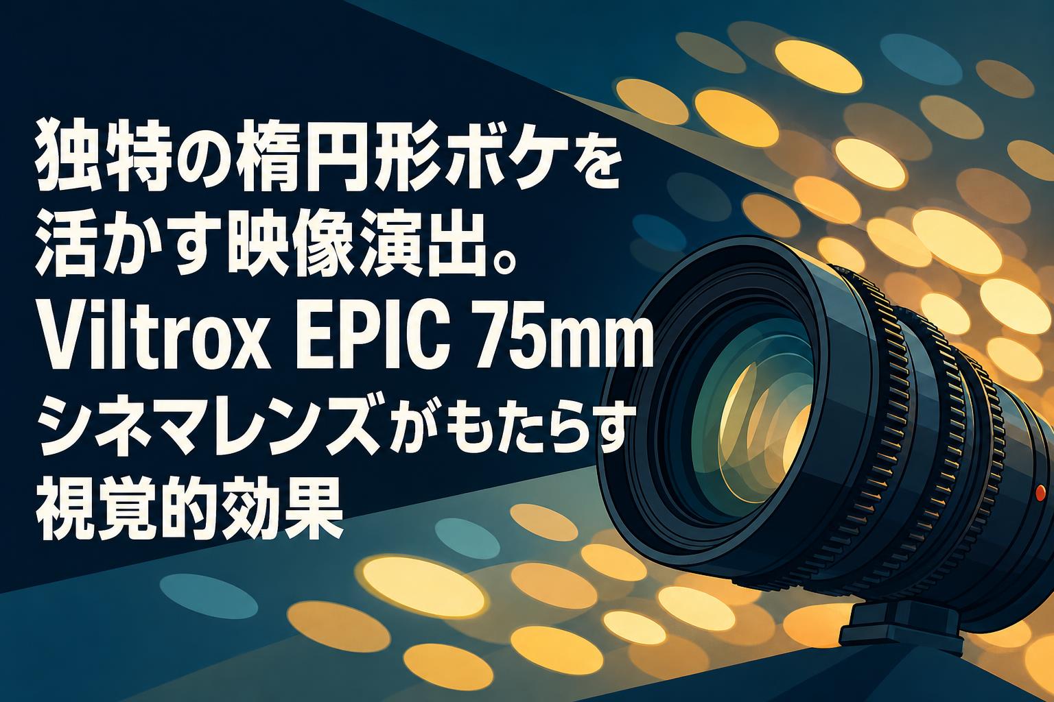 独特の楕円形ボケを活かす映像演出。Viltrox EPIC 75mmシネマレンズが