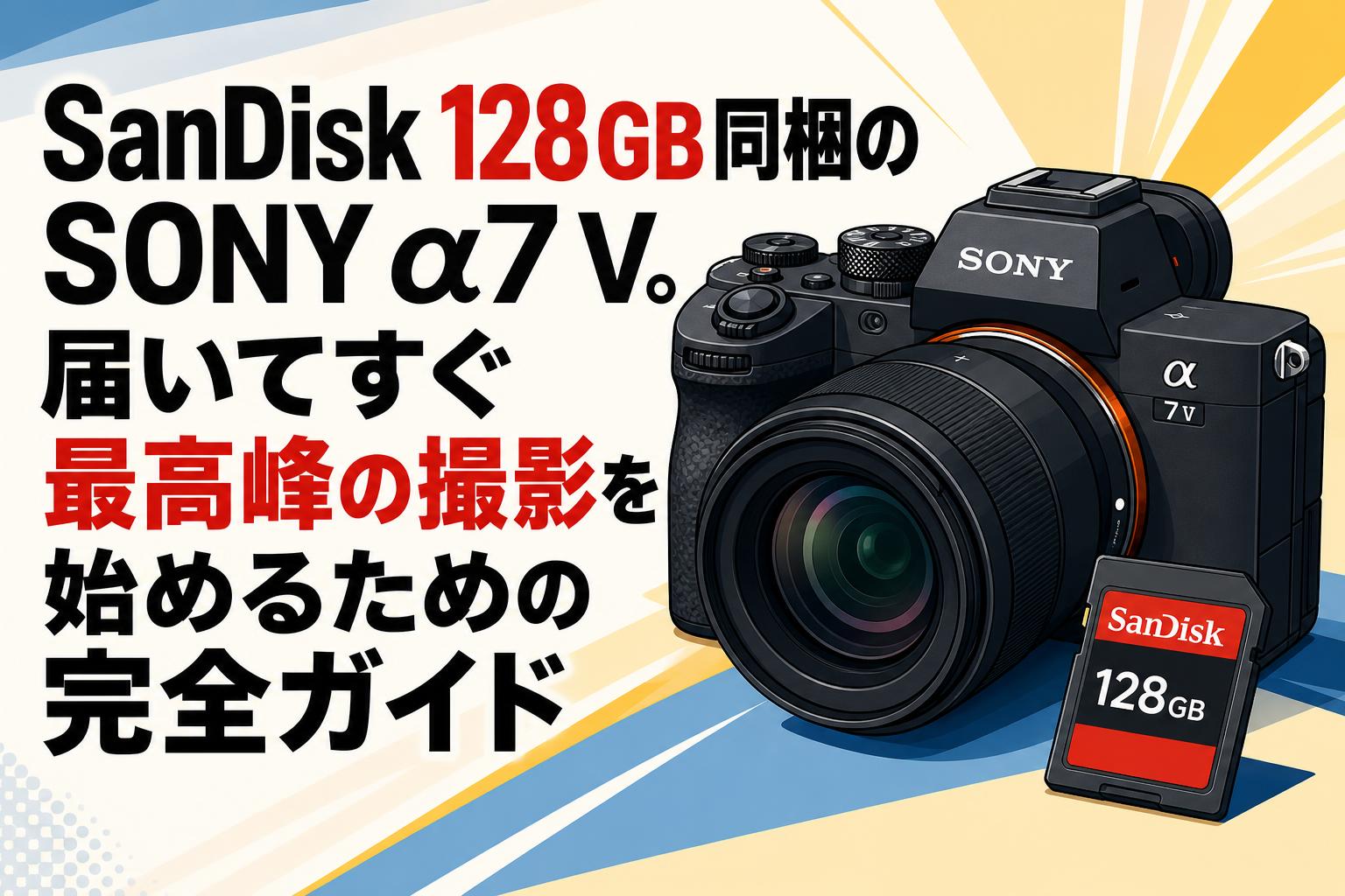 SanDisk 128GB同梱のSONY α7 V。届いてすぐ最高峰の撮影を始めるための