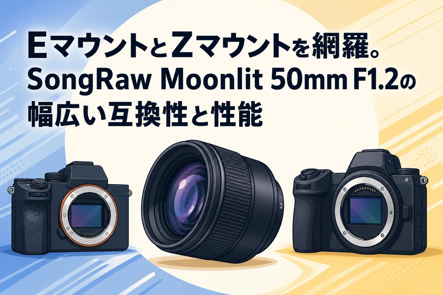 EマウントとZマウントを網羅。SongRaw Moonlit 50mm F1.2の幅広い互換