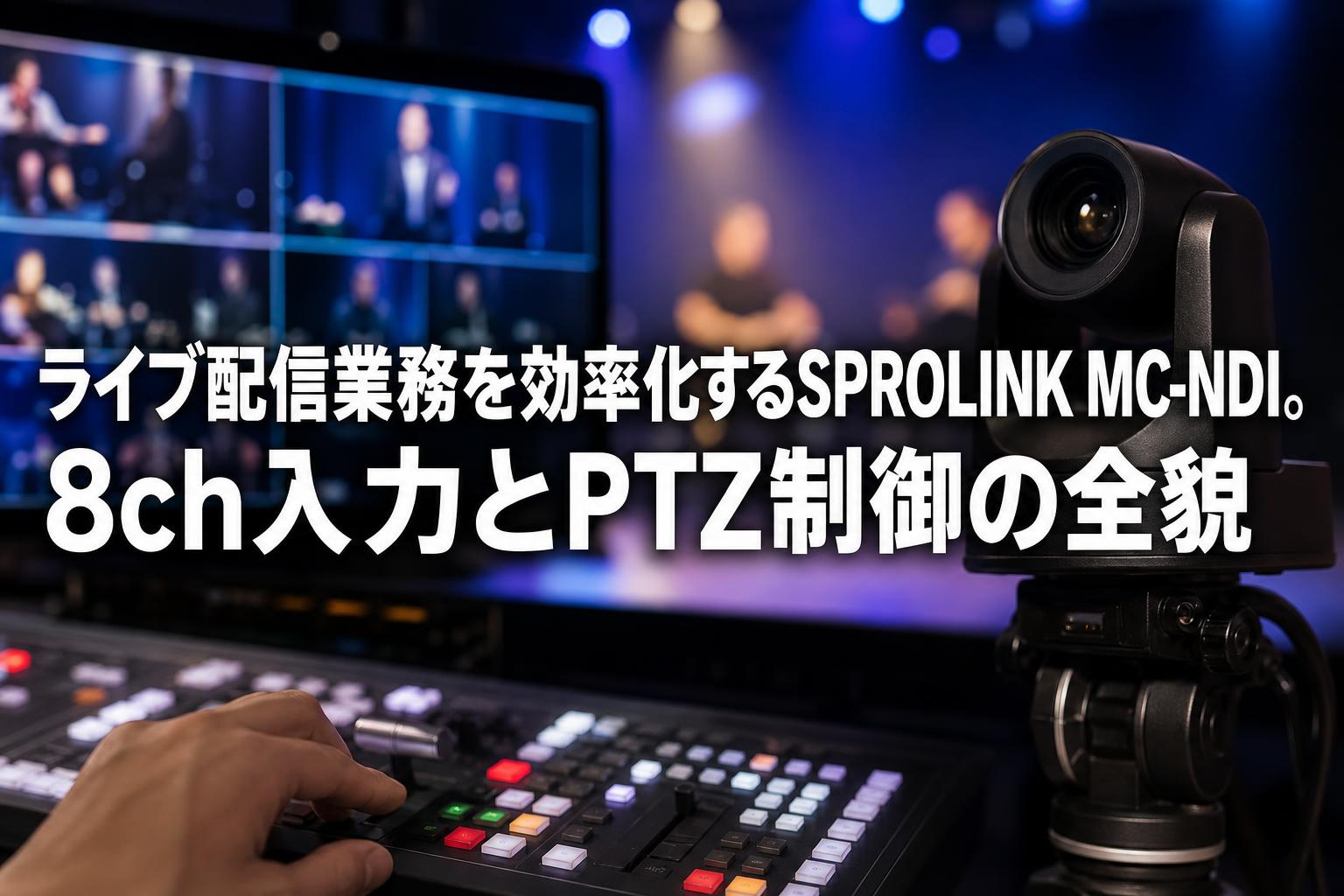 残り1台｜即購入OK｜USB→XLR DI 宅録/ライブ対応｜Radial代替 ライブ配信業務を効率化するSPROLINK MC-NDI。8ch入力とPTZ制御の全貌