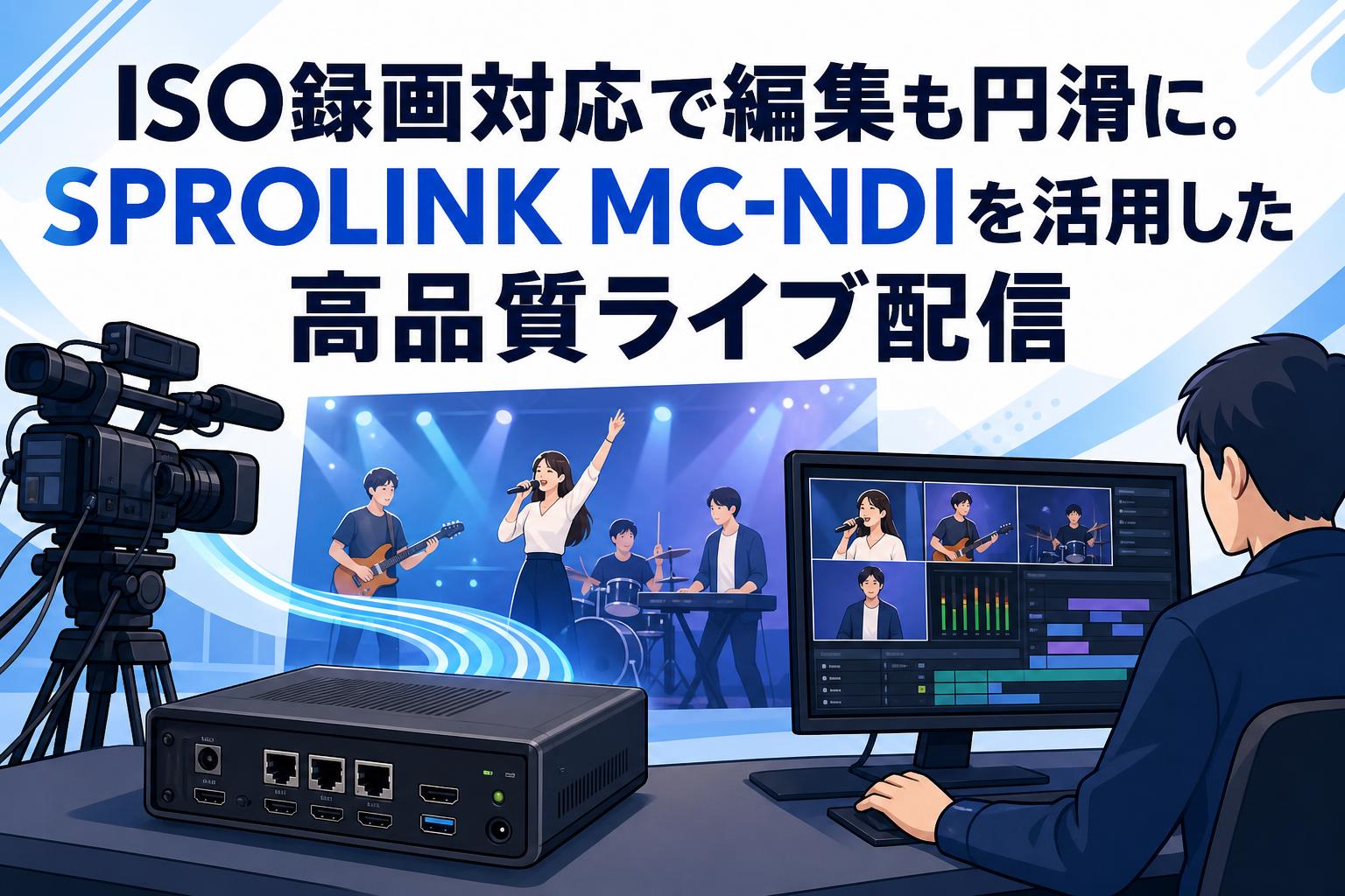 ISO録画対応で編集も円滑に。SPROLINK MC-NDIを活用した高品質ライブ