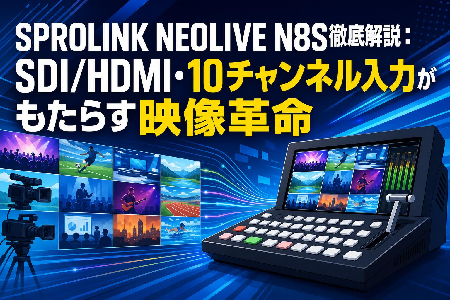 SPROLINK NEOLIVE N8S徹底解説：SDI/HDMI・10チャンネル入力がもたらす