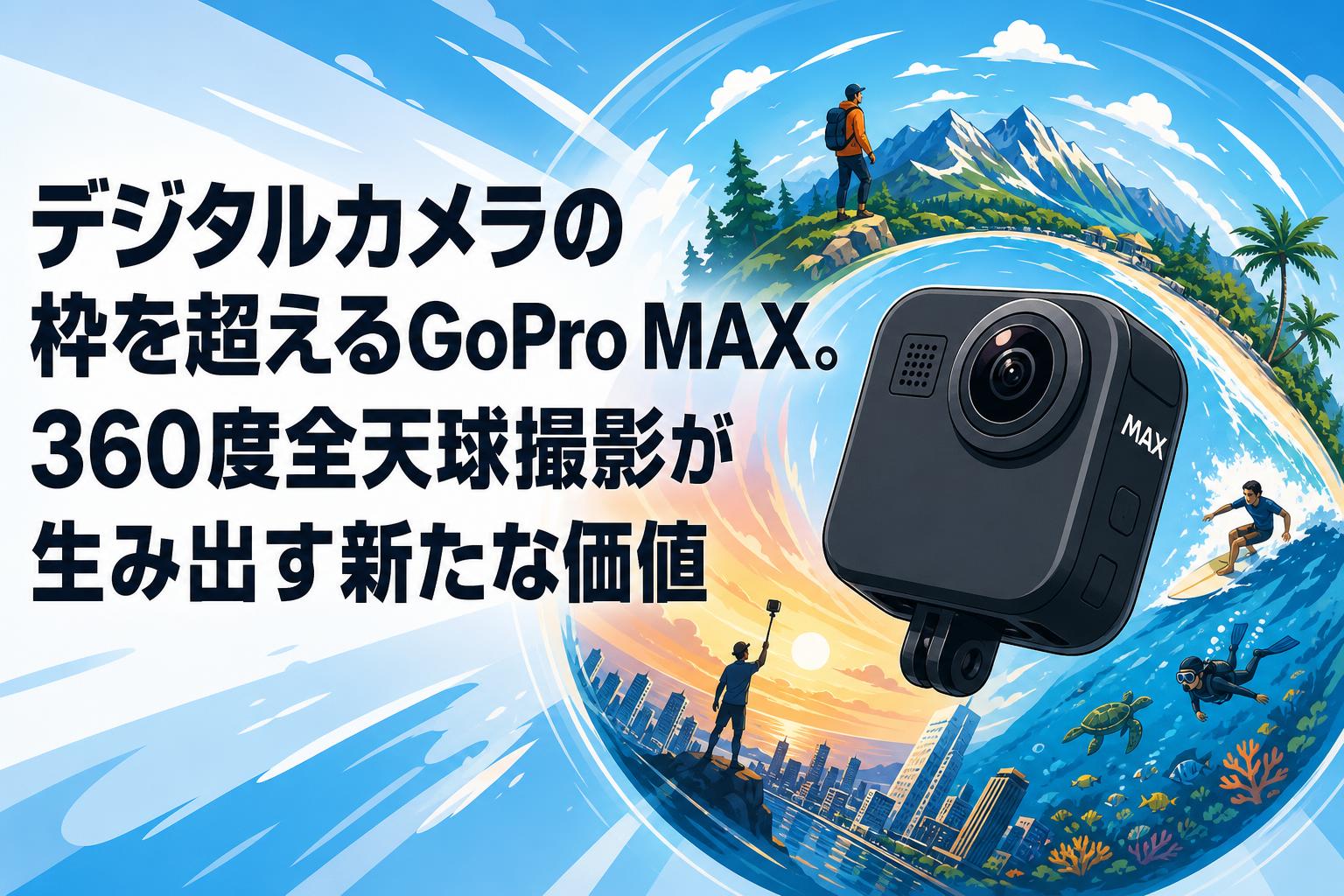 デジタルカメラの枠を超えるGoPro MAX。360度全天球撮影が生み出す新た 