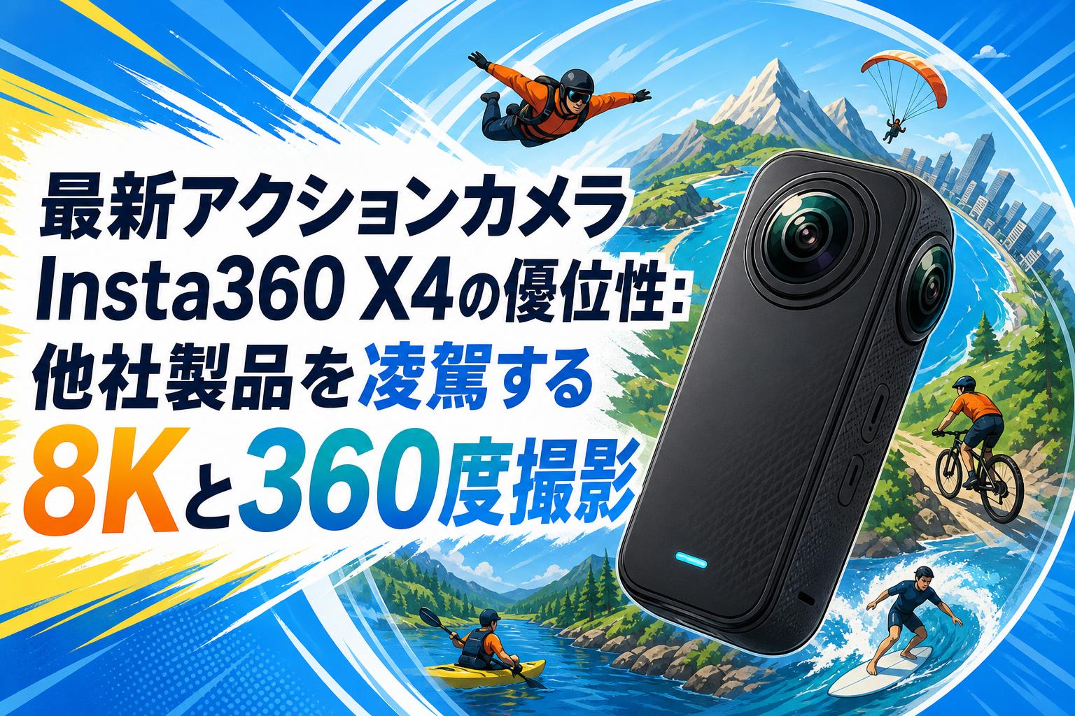 最新アクションカメラInsta360 X4の優位性：他社製品を凌駕する8Kと360