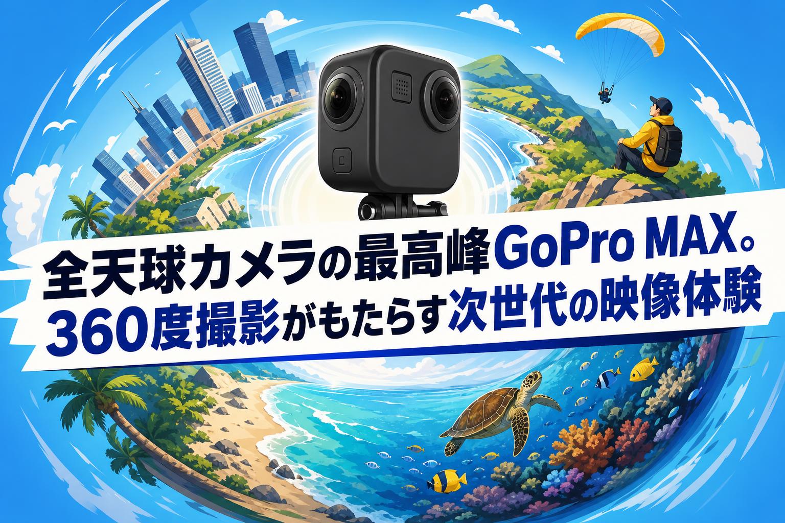 全天球カメラの最高峰GoPro MAX。360度撮影がもたらす次世代の映像体験