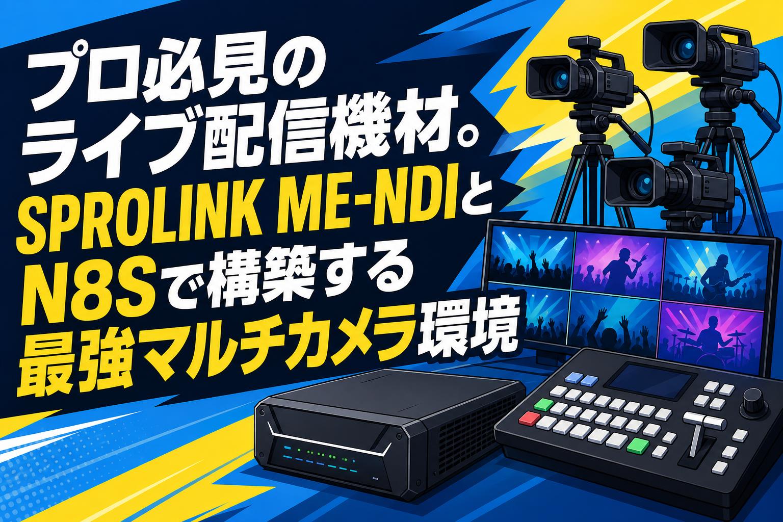 プロ必見のライブ配信機材。SPROLINK ME-NDIとN8Sで構築する最強マルチ