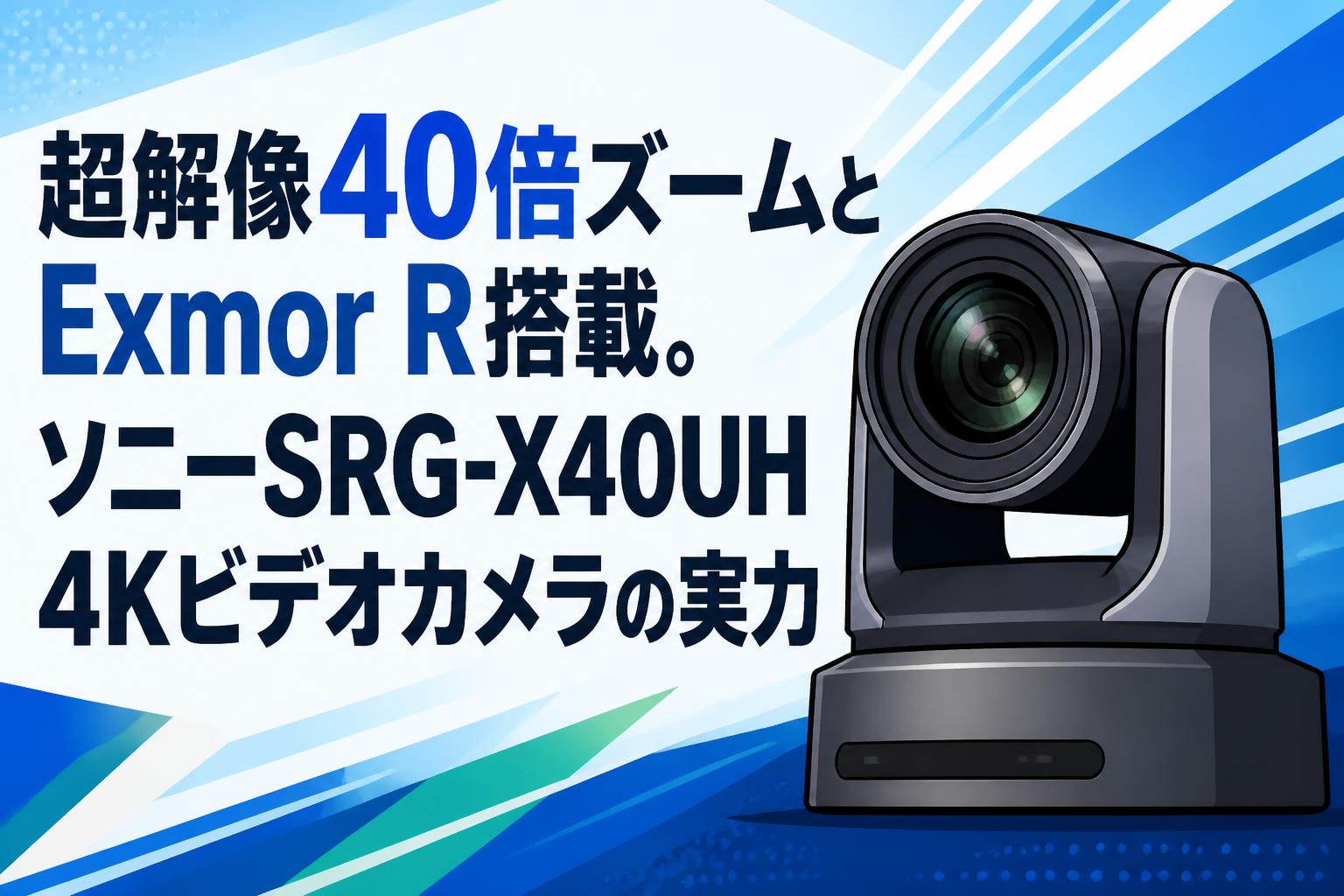 超解像40倍ズームとExmor R搭載。ソニーSRG-X40UH 4Kビデオカメラの