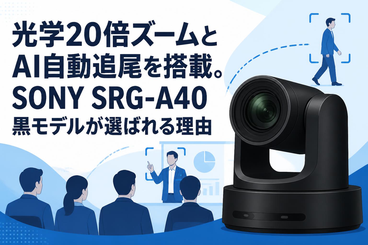 光学20倍ズームとAI自動追尾を搭載。SONY SRG-A40黒モデルが選ばれる