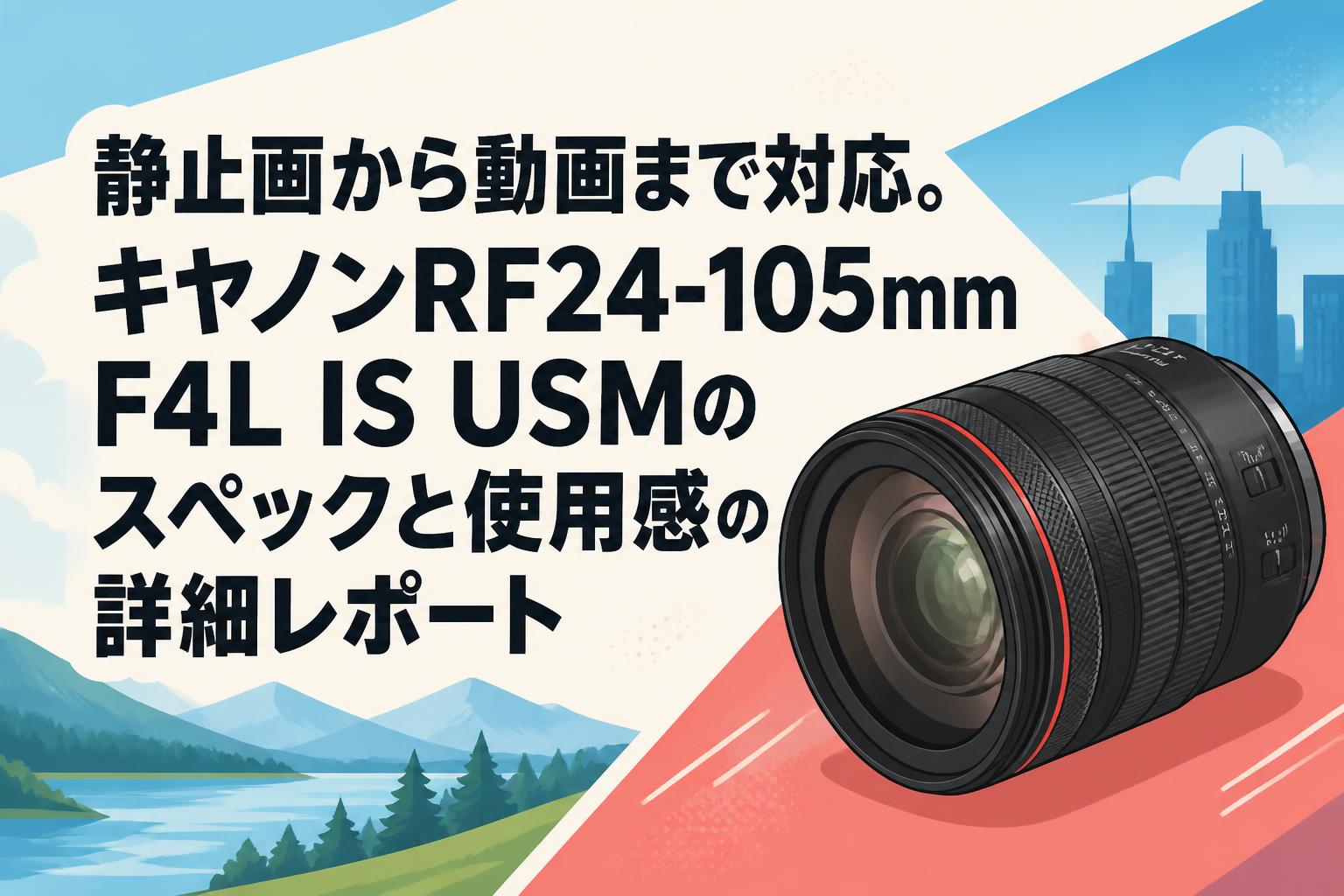 静止画から動画まで対応。キャノンRF24-105mm F4L IS USMのスペックと