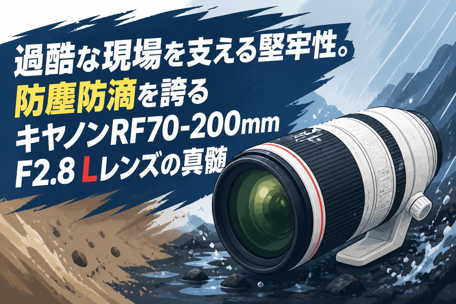 過酷な現場を支える堅牢性。防塵防滴を誇るキヤノンRF70-200mm F2.8 L
