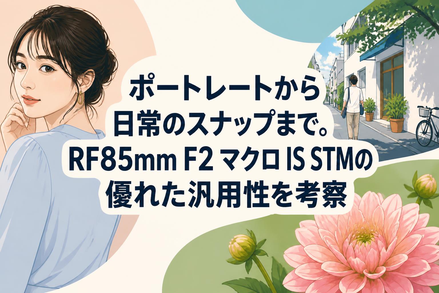 ポートレートから日常のスナップまで。RF85mm F2 マクロ IS STMの優れ