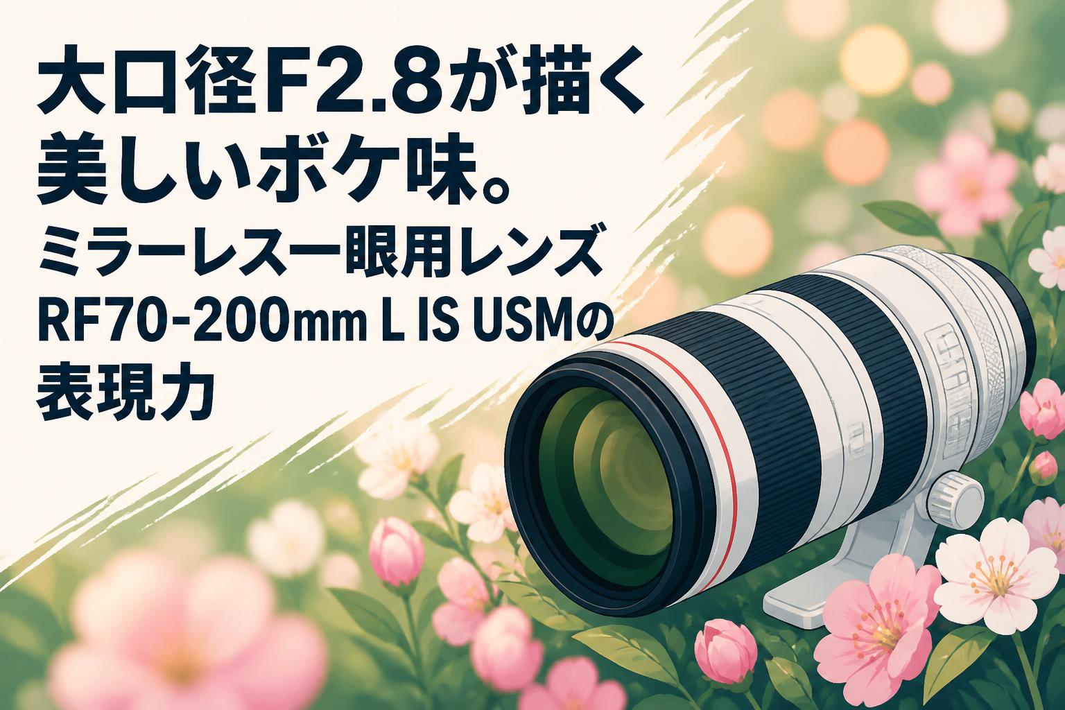 大口径F2.8が描く美しいボケ味。ミラーレス一眼用レンズRF70-200mm L