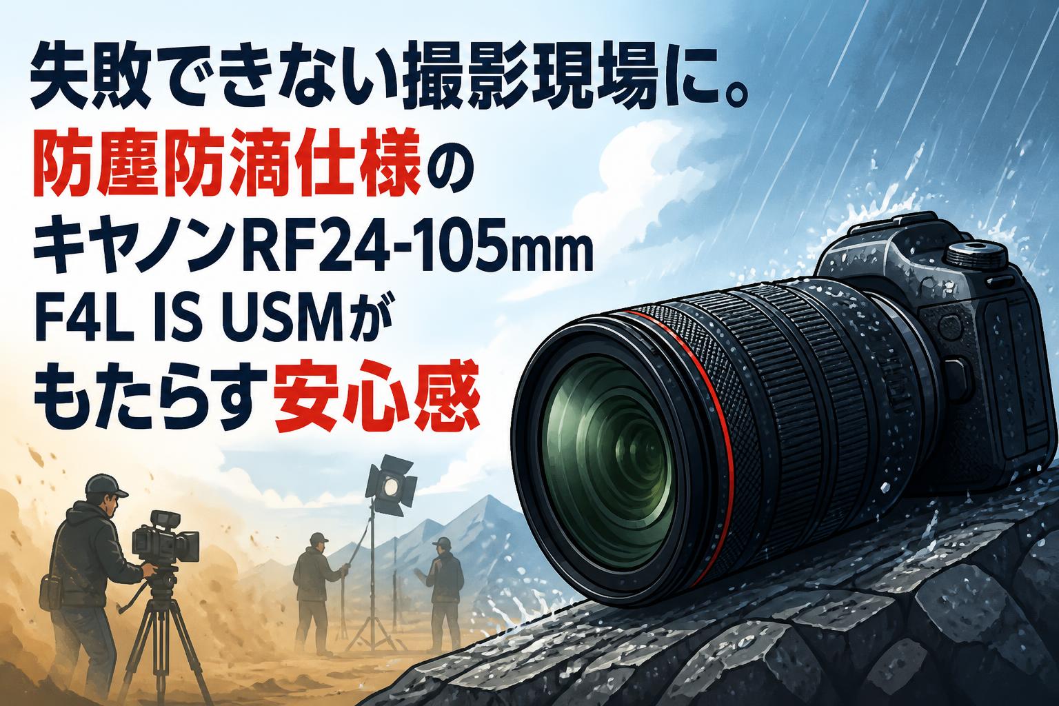 失敗できない撮影現場に。防塵防滴仕様のキヤノンRF24-105mm F4L IS