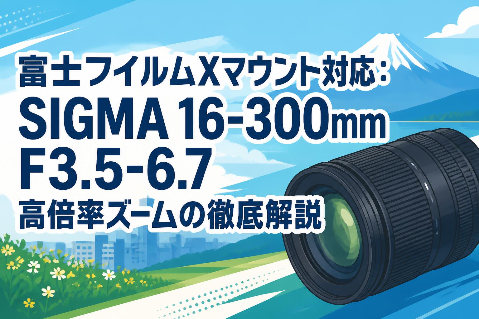 富士フイルムXマウント対応：SIGMA 16-300mm F3.5-6.7 高倍率ズームの