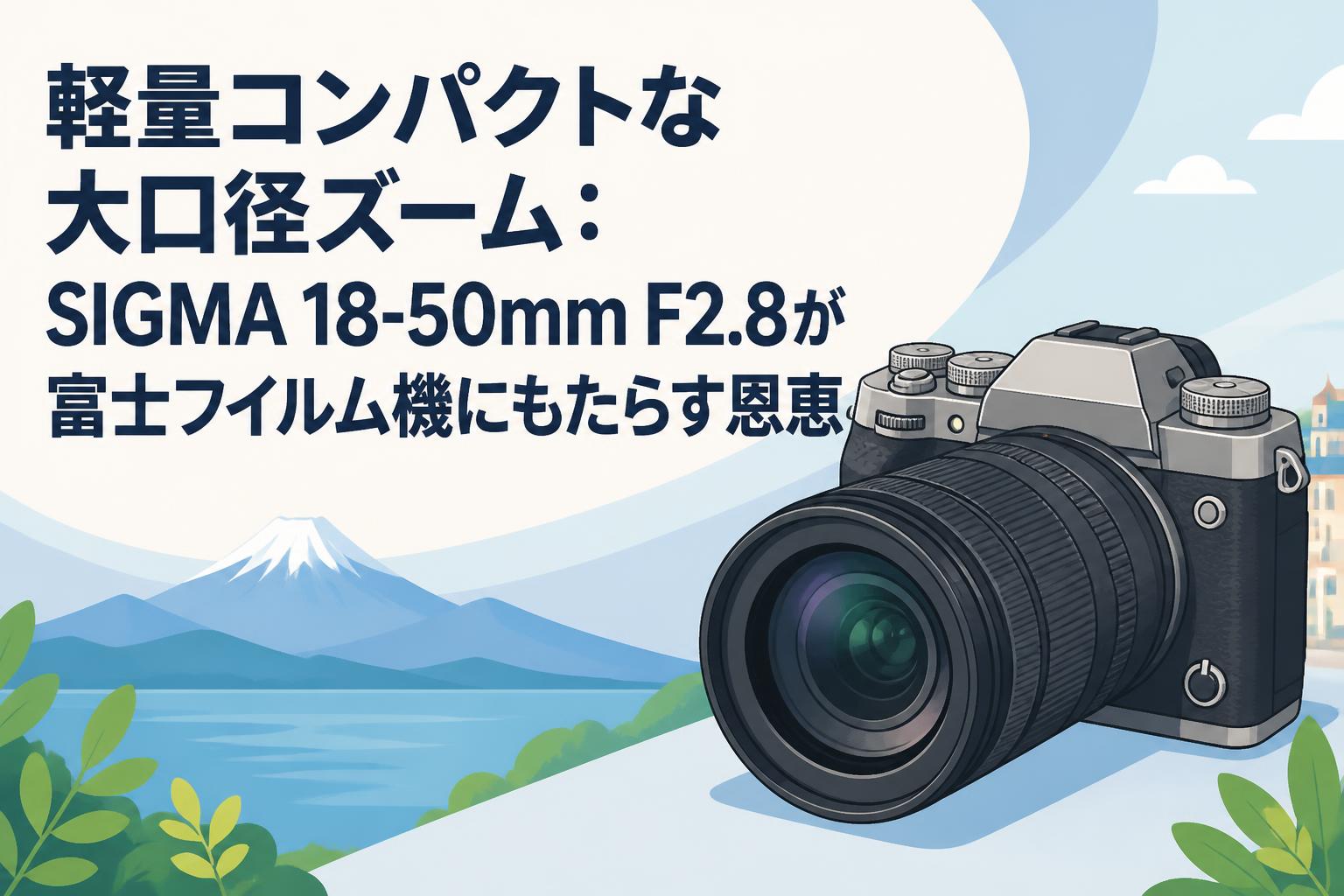 軽量コンパクトな大口径ズーム：SIGMA 18-50mm F2.8が富士フイルム機に