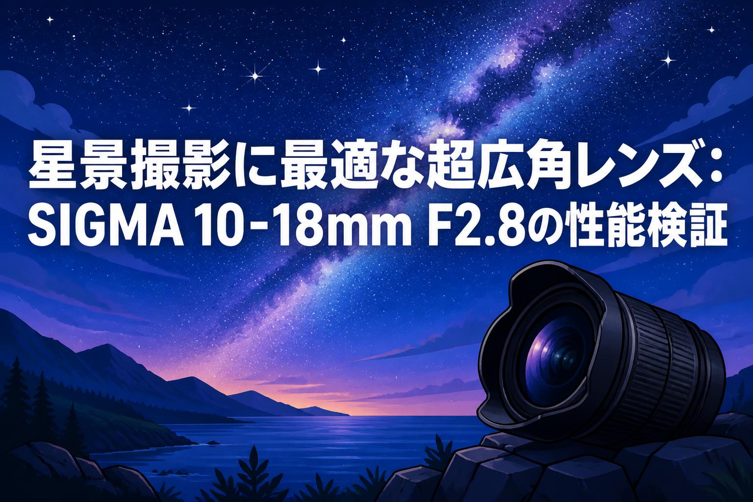 星景撮影に最適な超広角レンズ：SIGMA 10-18mm F2.8の性能検証 | PANDA