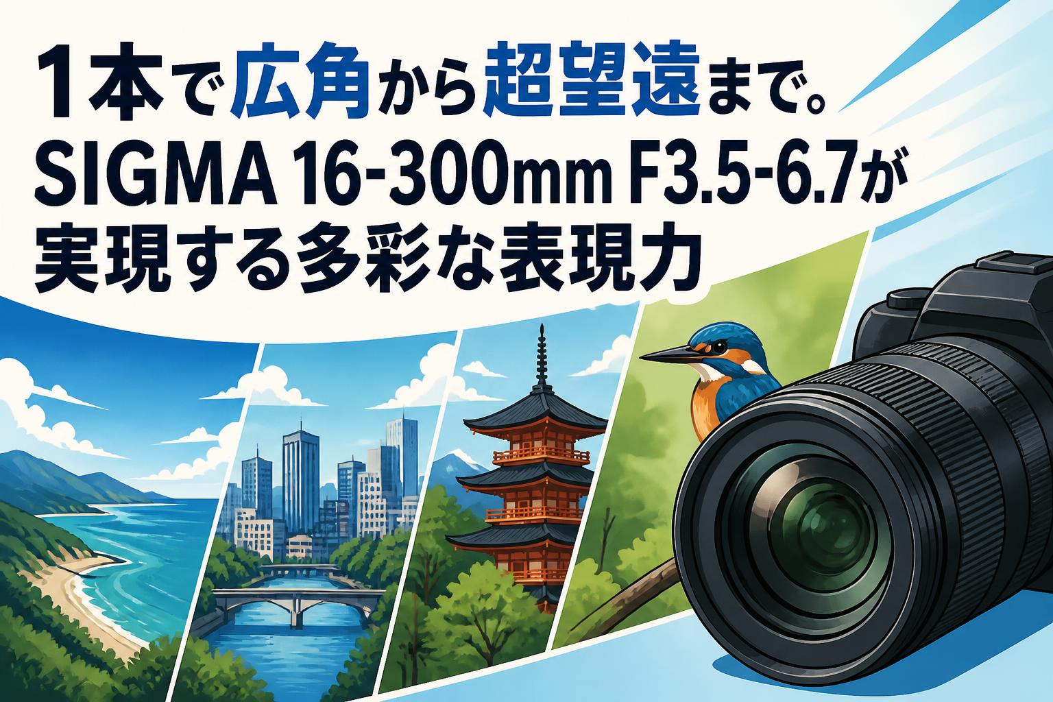 1本で広角から超望遠まで。SIGMA 16-300mm F3.5-6.7が実現する多彩な