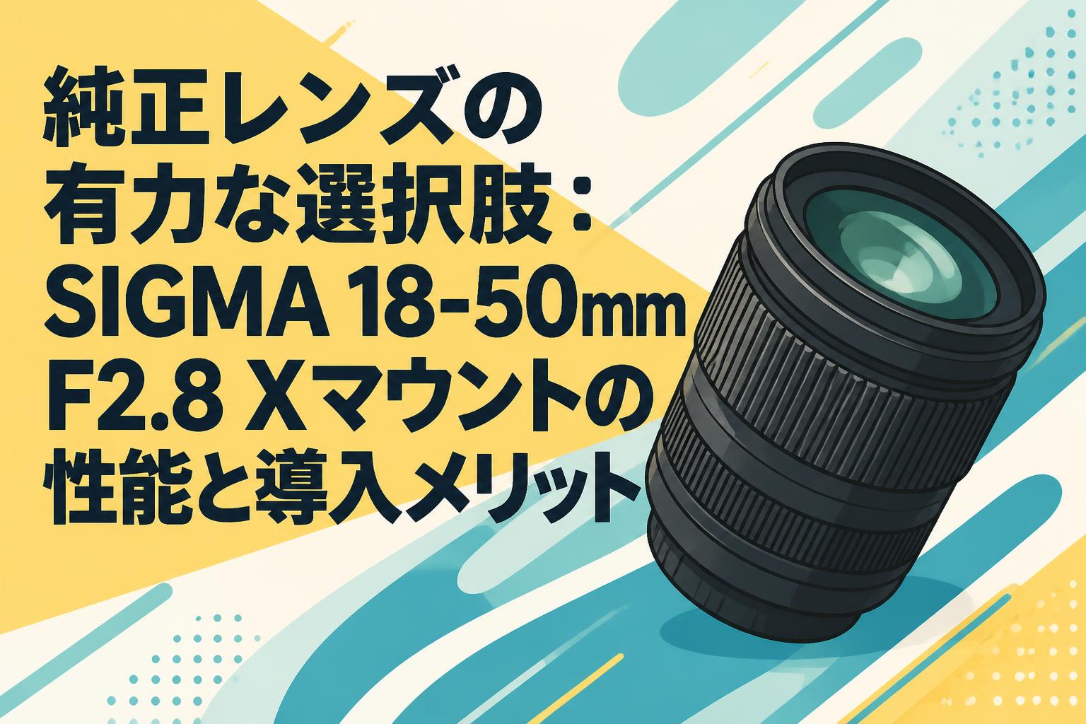 純正レンズの有力な選択肢：SIGMA 18-50mm F2.8 Xマウントの性能と導入