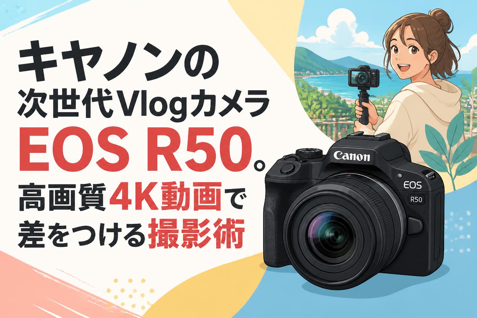 キヤノンの次世代VlogカメラEOS R50。高画質4K動画で差をつける撮影術