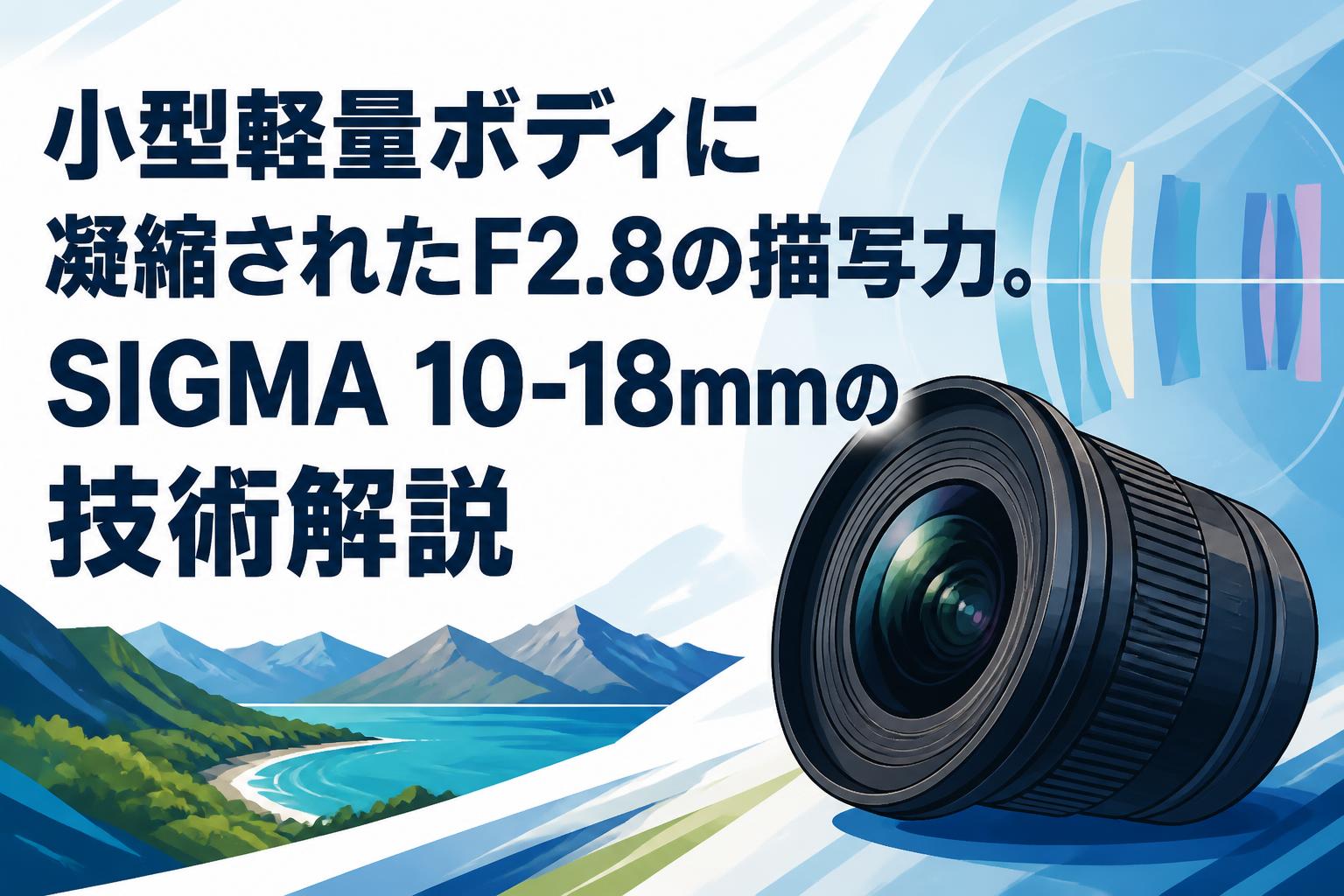 小型軽量ボディに凝縮されたF2.8の描写力。SIGMA 10-18mmの技術解説