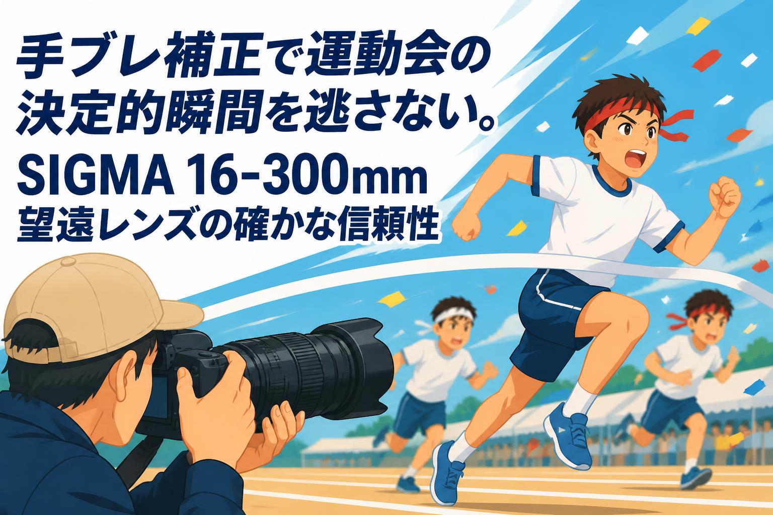 手ブレ補正で運動会の決定的瞬間を逃さない。SIGMA 16-300mm望遠レンズ