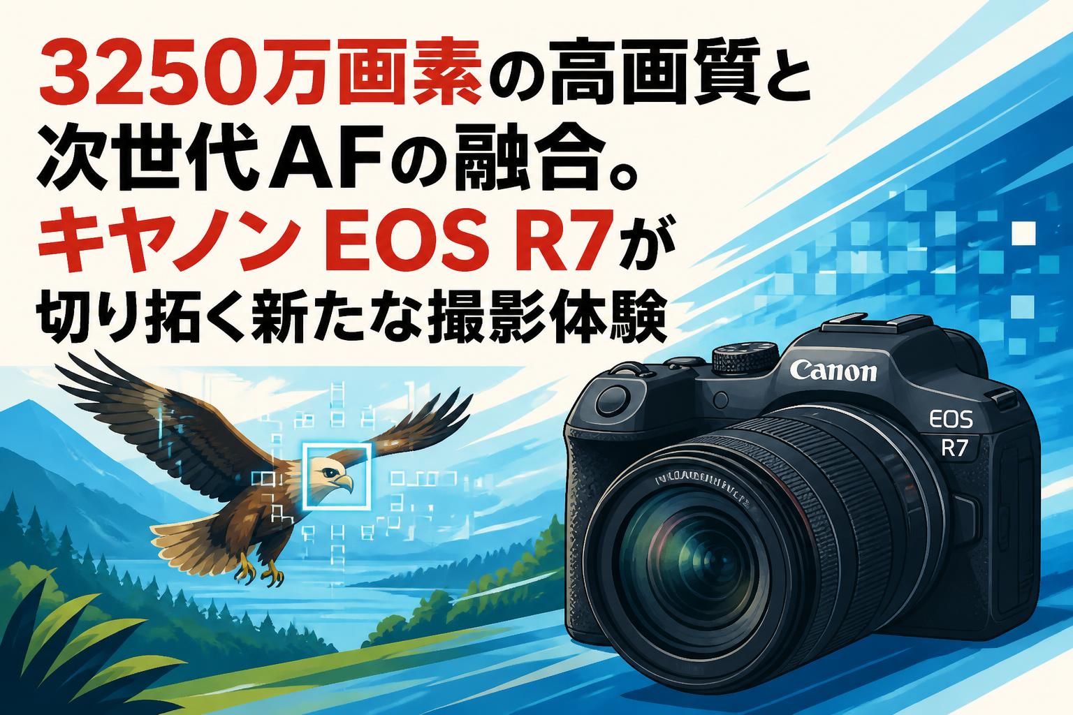 3250万画素の高画質と次世代AFの融合。キヤノン EOS R7が切り拓く新た