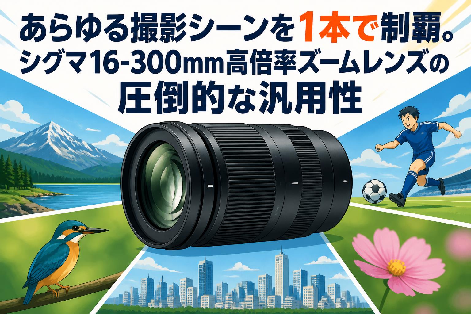 あらゆる撮影シーンを1本で制覇。シグマ16-300mm高倍率ズームレンズの