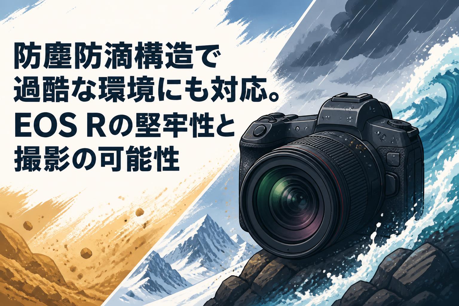 防塵防滴構造で過酷な環境にも対応。EOS Rの堅牢性と撮影の可能性