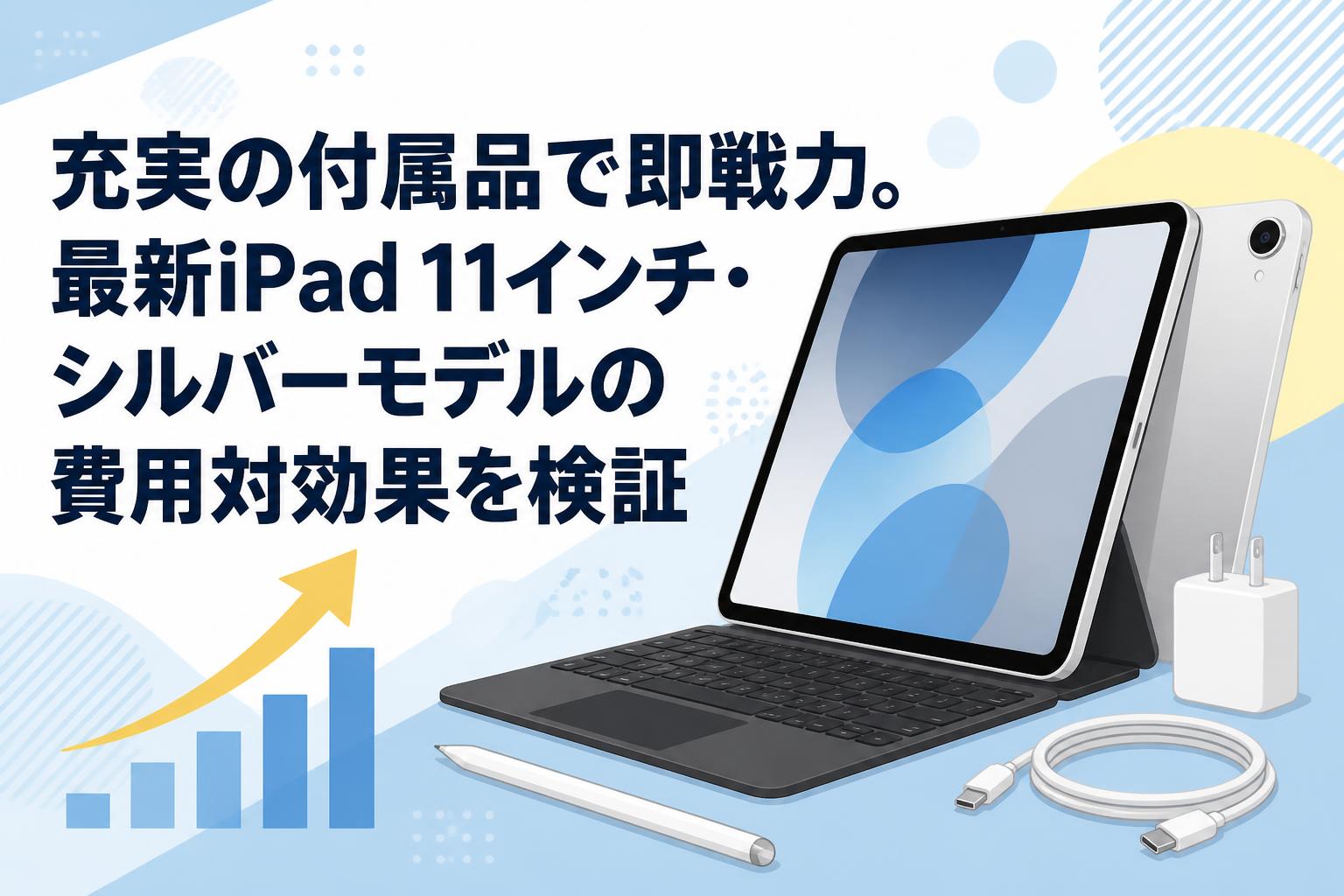 iPad mini 即戦力セット（値下げ可能） 充実の付属品で即戦力。最新iPad 11インチ・シルバーモデルの費用対