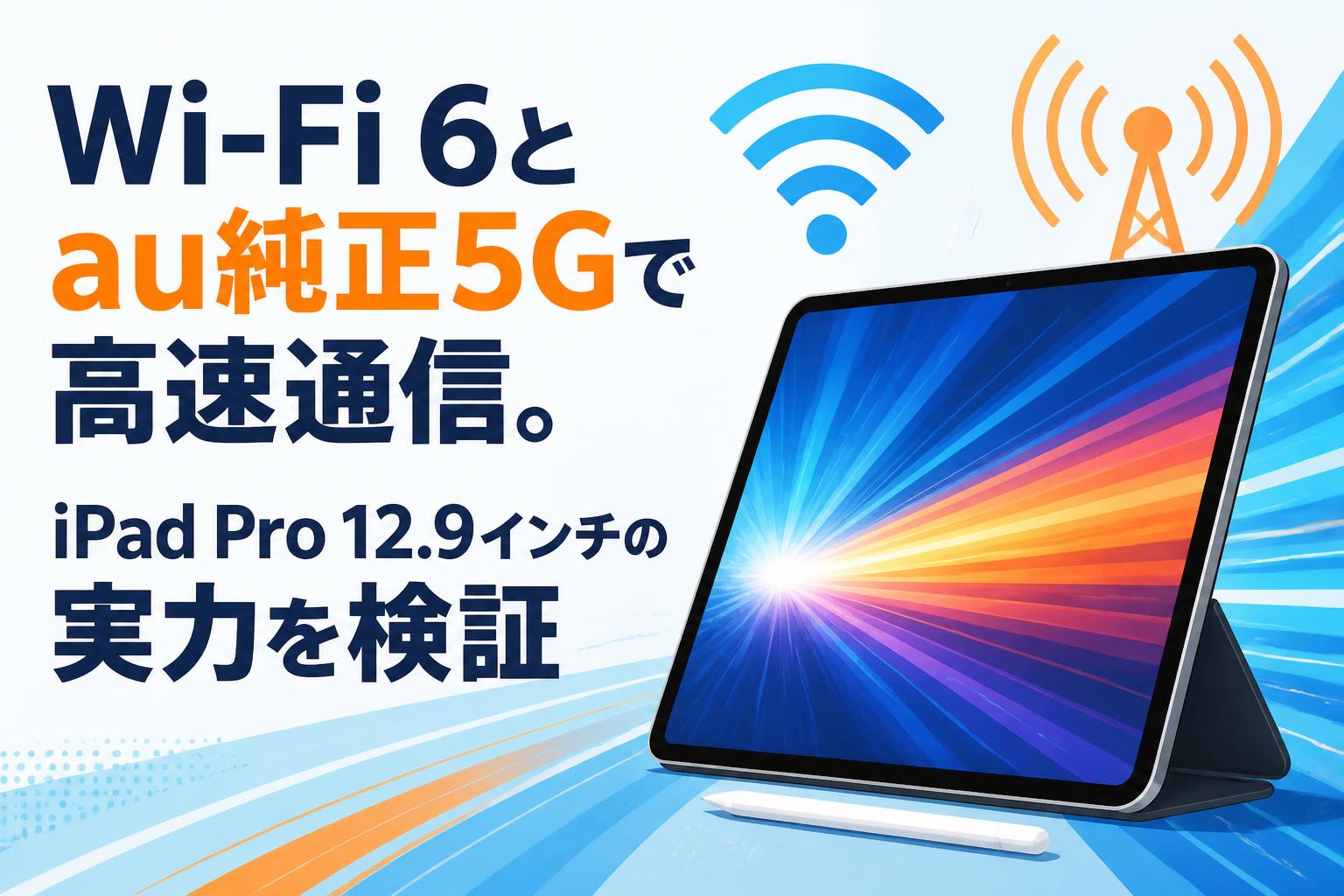 Wi-Fi 6とau純正5Gで高速通信。iPad Pro 12.9インチの実力を検証
