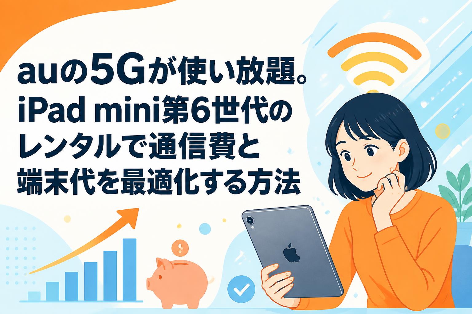 auの5Gが使い放題。iPad mini第6世代のレンタルで通信費と端末代を最適