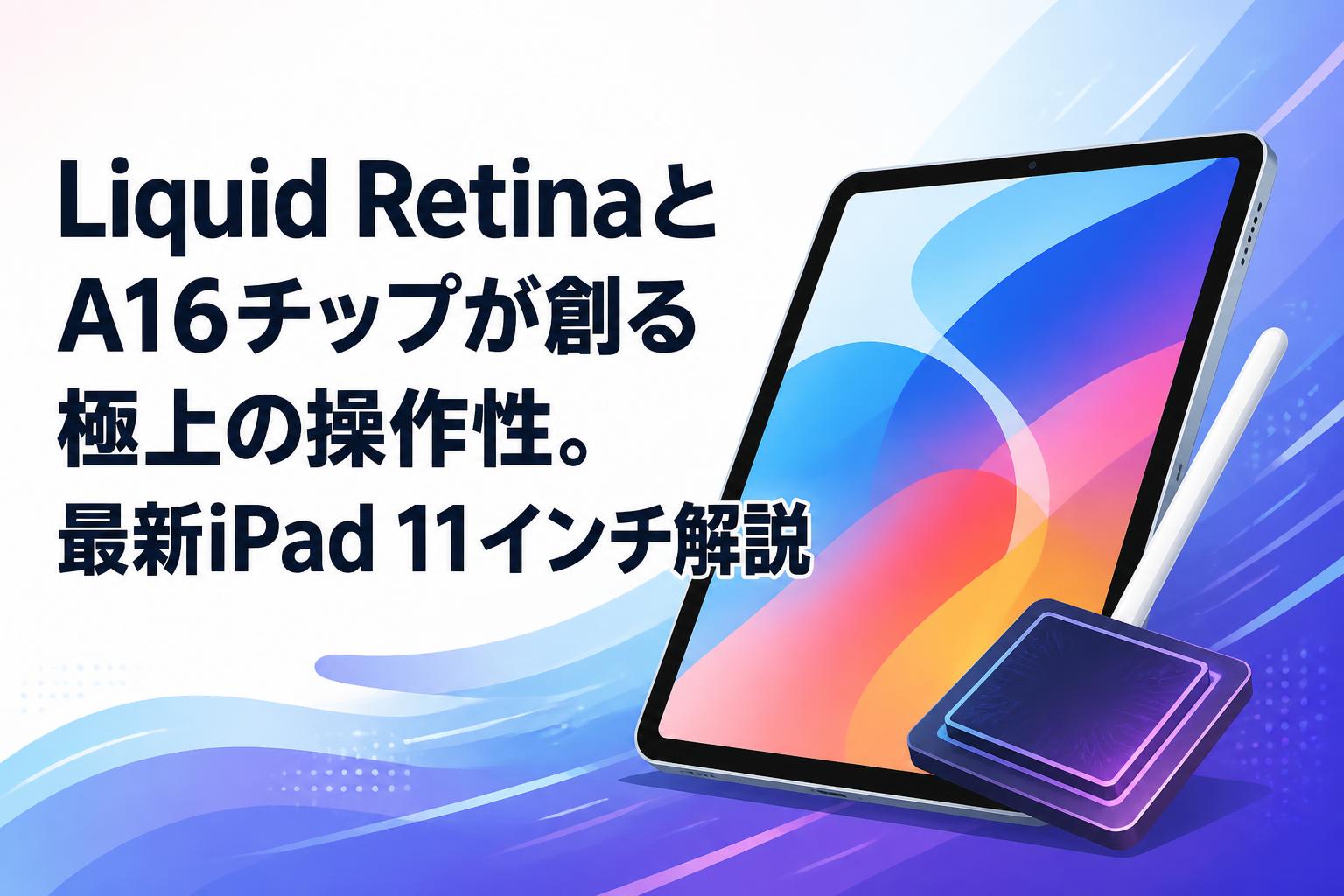 Liquid RetinaとA16チップが創る極上の操作性。最新iPad 11インチ解説