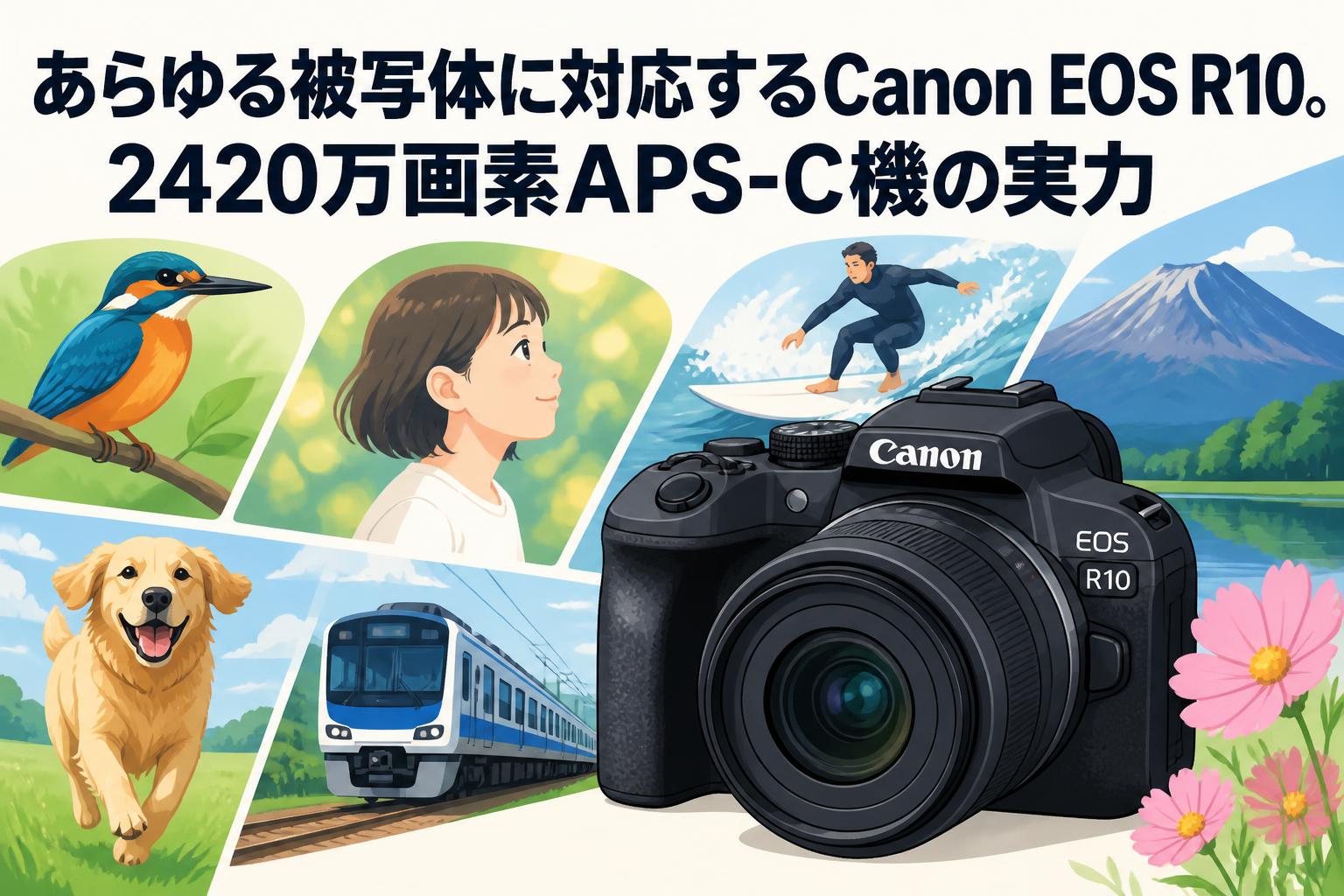 あらゆる被写体に対応するCanon EOS R10。2420万画素APS-C機の実力