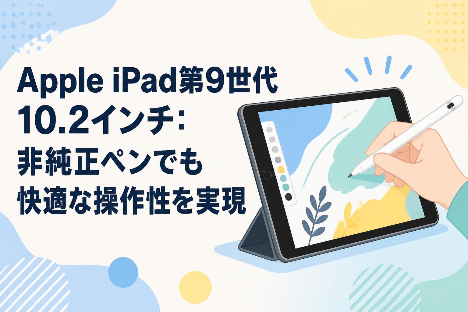 Apple iPad第9世代10.2インチ：非純正ペンでも快適な操作性を実現