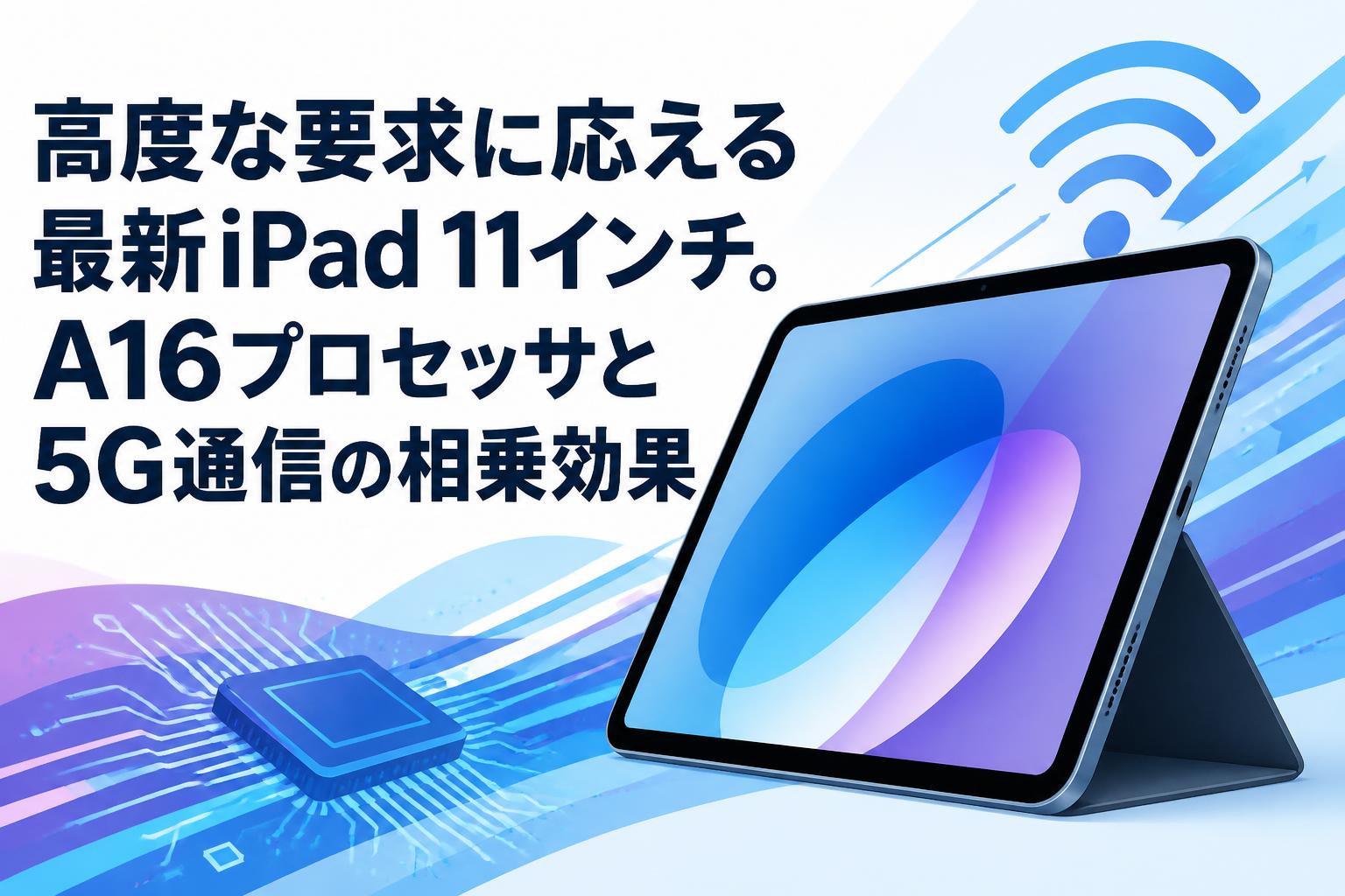 高度な要求に応える最新iPad 11インチ。A16プロセッサと5G通信の相乗