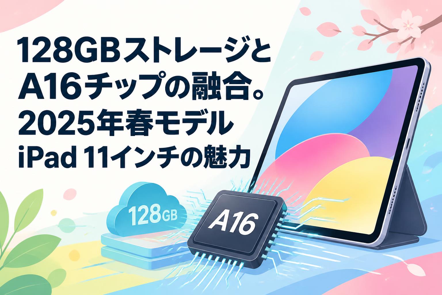 128GBストレージとA16チップの融合。2025年春モデルiPad 11インチの
