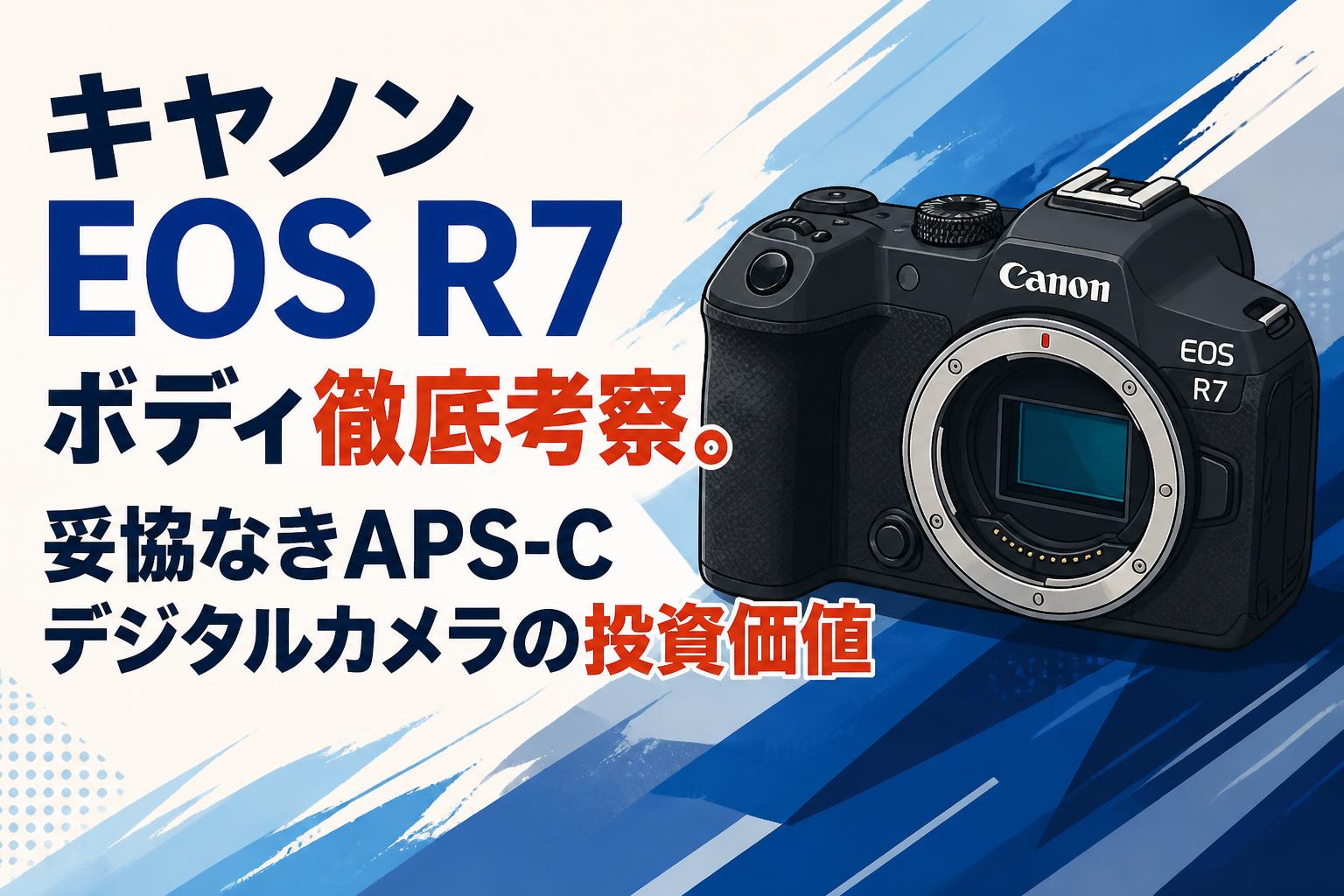 キヤノン EOS R7 ボディ徹底考察。妥協なきAPS-Cデジタルカメラの投資